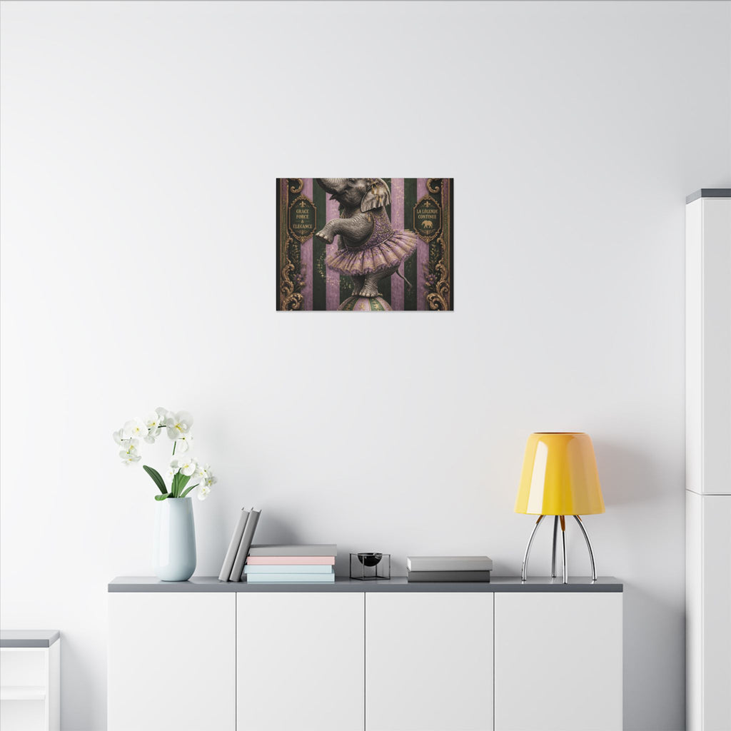Elephant on Ball Wall Art Canvas 24×36 Baroque Studio Decor Maximalist Print