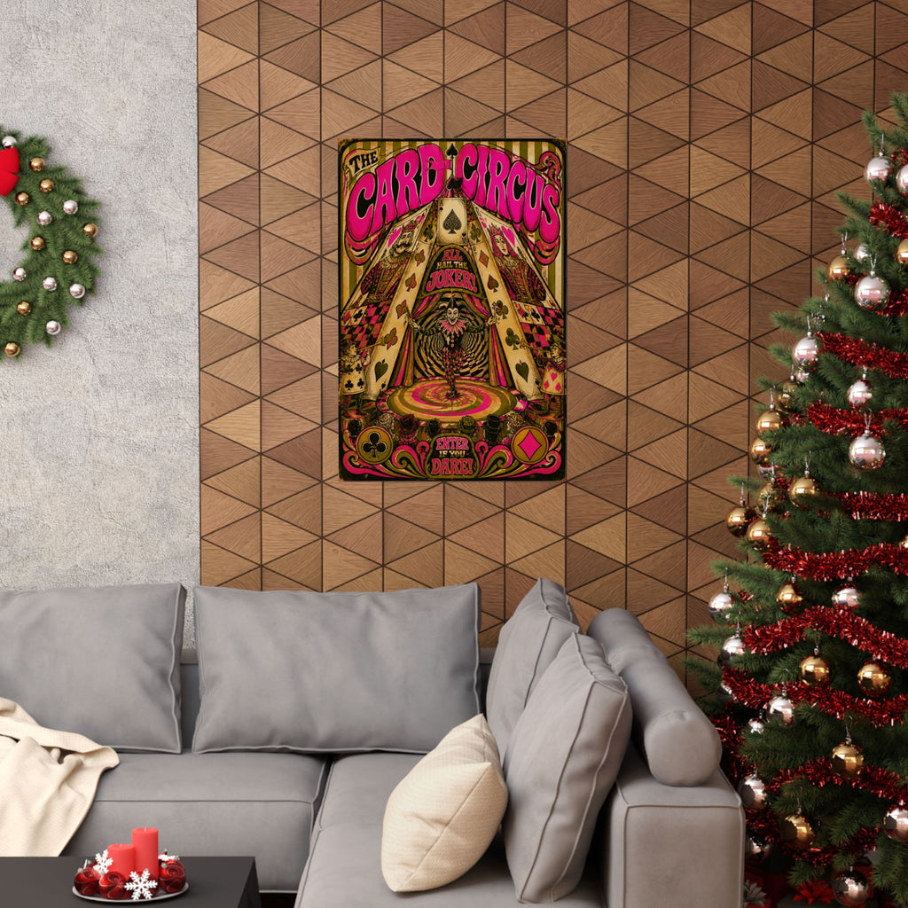Playing Cards Tent Wall Art Poster 18×24 Psychedelic Cafe Decor Maximalist Print