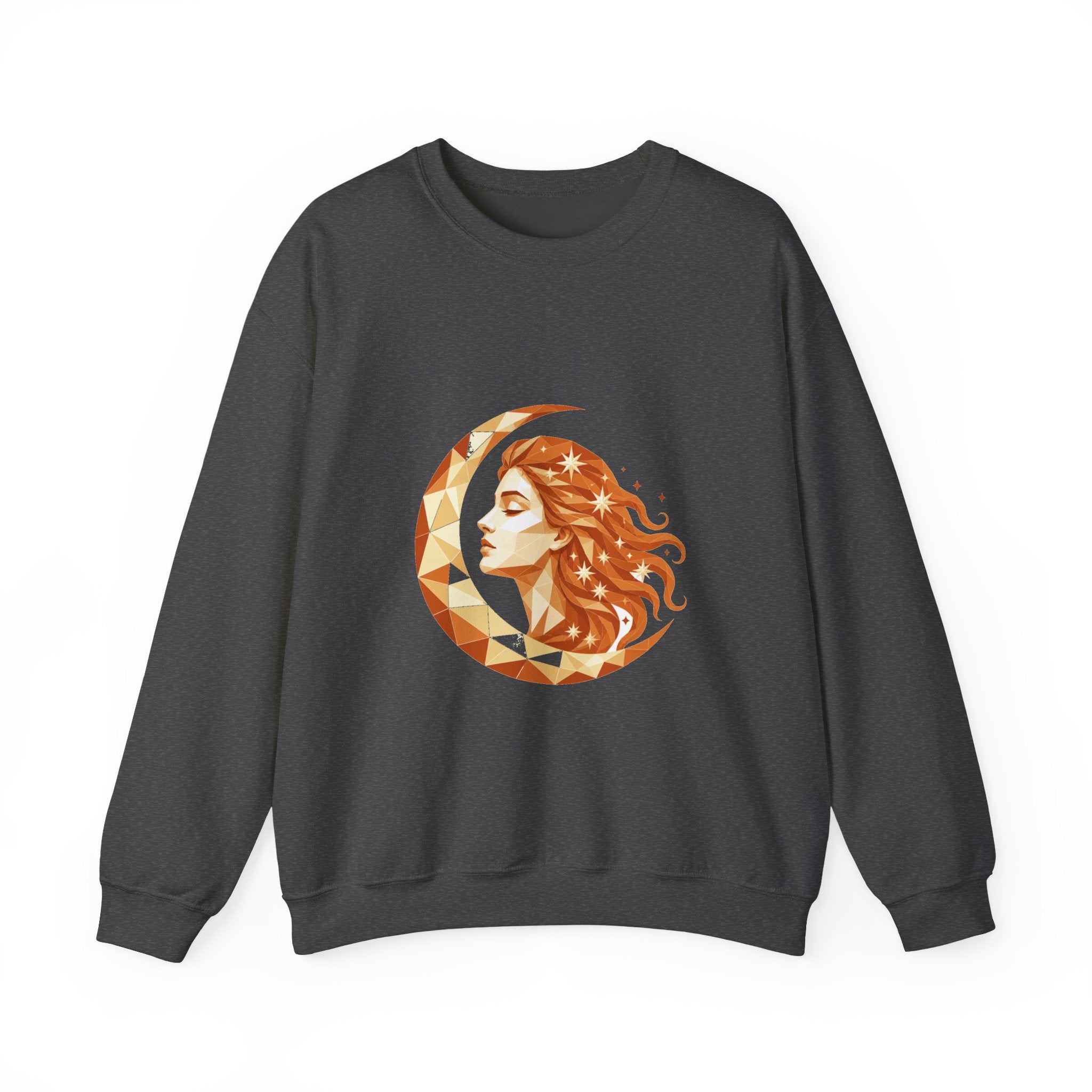 Matching Couple Sweatshirt - Helios & Selene Matching Couple Crewneck Sweatshirt Geometric Art His Hers Couple Gift - Design B