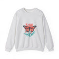 Matching Couple Sweatshirt - Butterfly & Moth Matching Couple Crewneck Sweatshirt Watercolor Art His Hers Engagement Gift - Design A