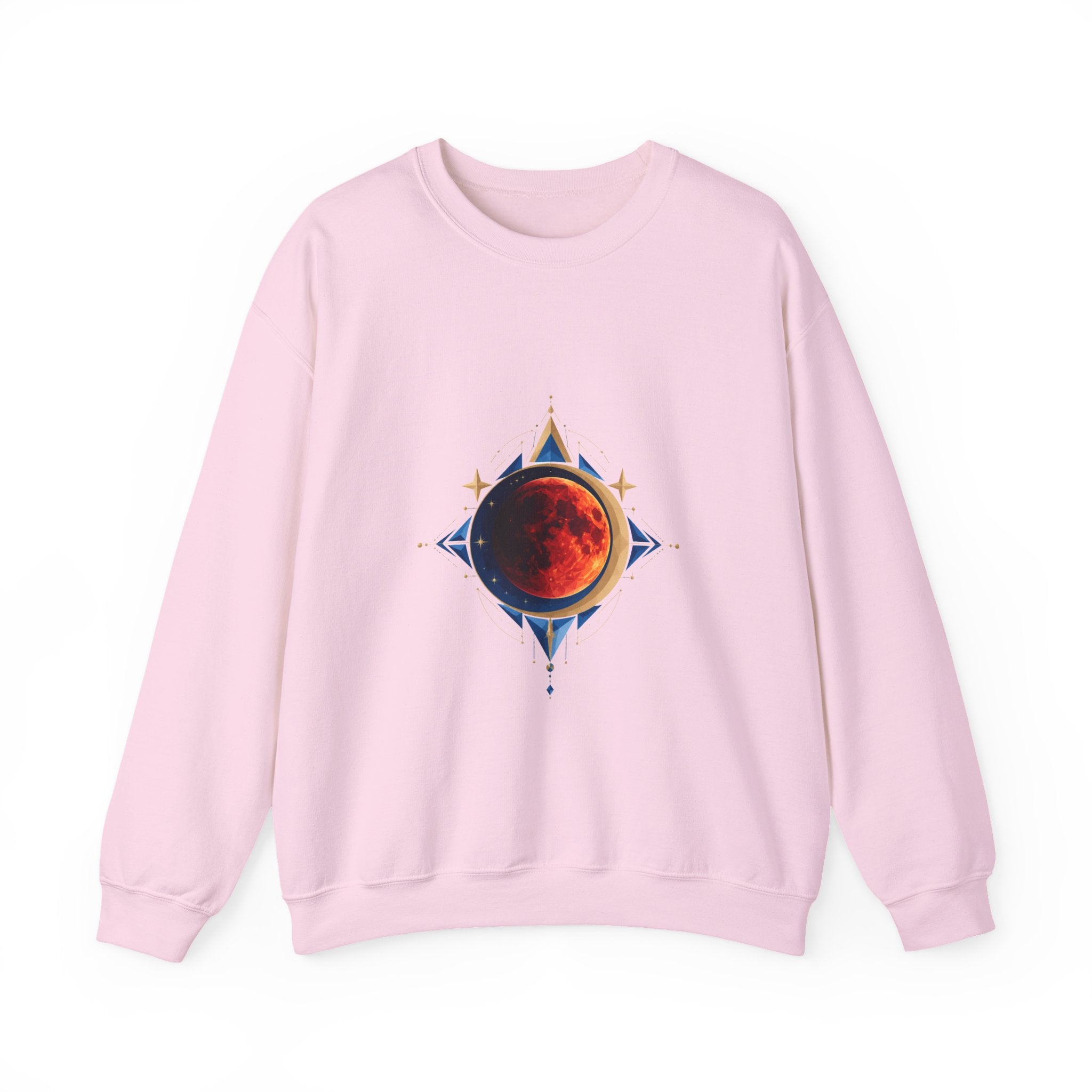 Matching Couple Sweatshirt - Solar & Lunar Eclipse Matching Couple Crewneck Sweatshirt Geometric Art His Hers Couple Gift - Design B