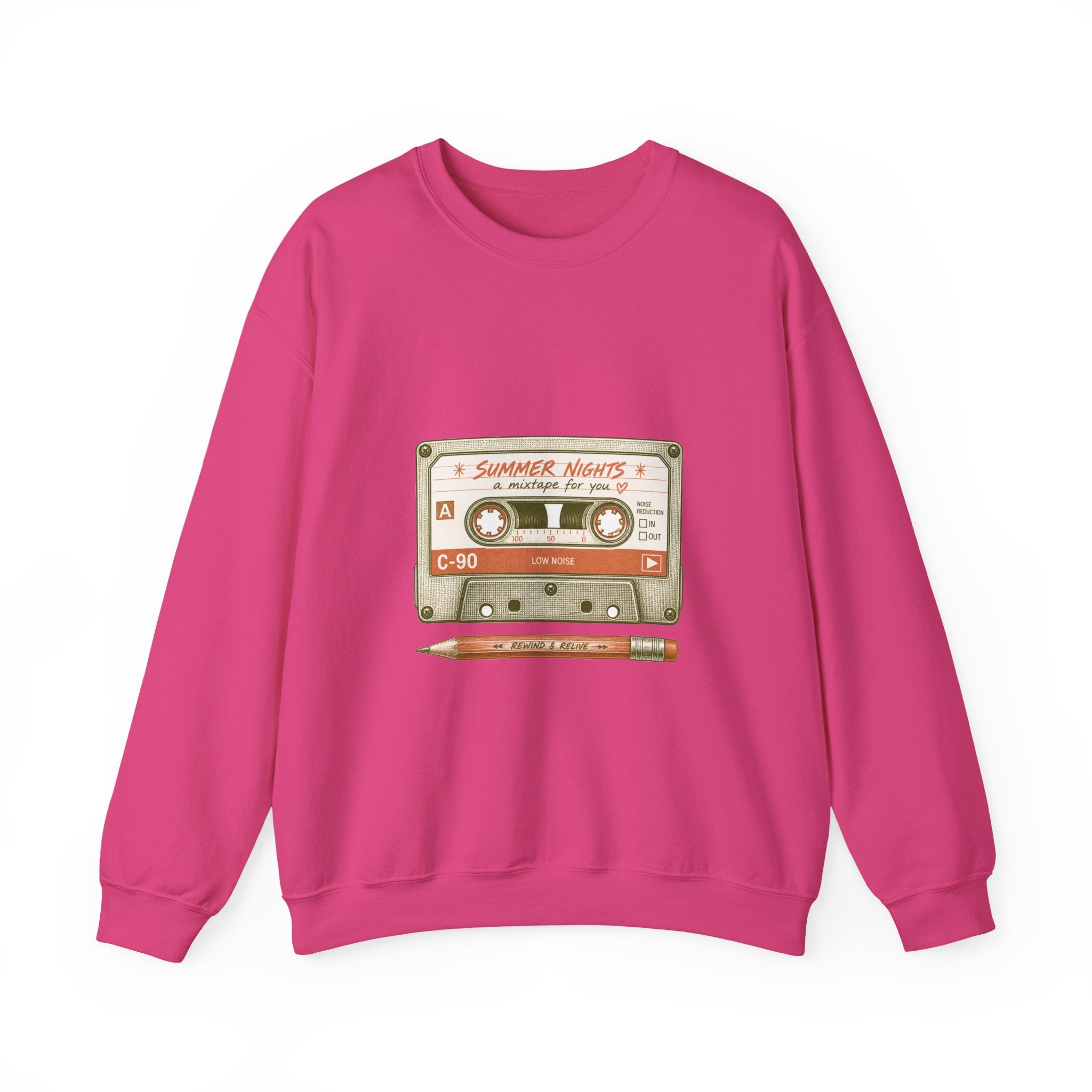 Matching Couple Sweatshirt - Vinyl & Cassette Matching Couple Premium Fleece Sweatshirt Vintage Art His Hers Honeymoon Gift - Design B