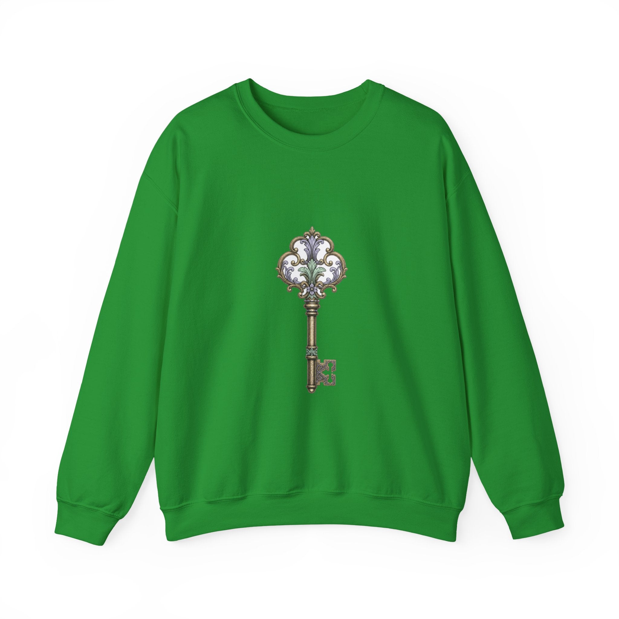 Matching Couple Sweatshirt - Key & Lock Matching Couple Comfort Colors Crew Vintage Art His Hers Honeymoon Gift - Design A