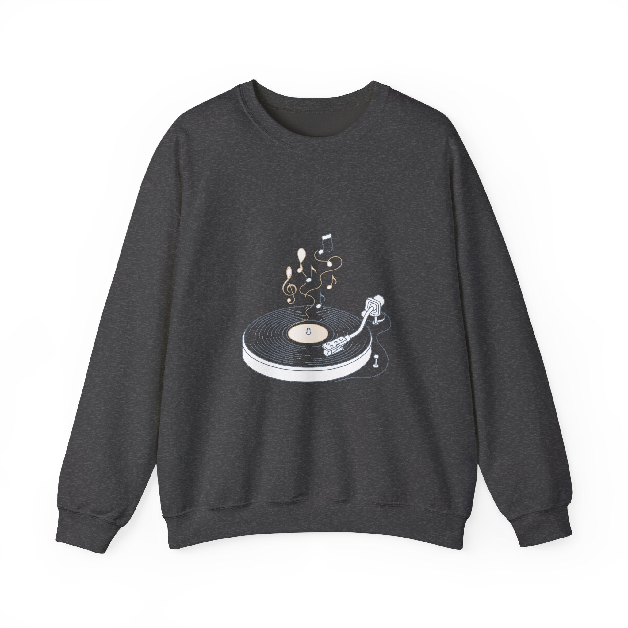 Matching Couple Sweatshirt - Vinyl & Cassette Matching Couple Crewneck Sweatshirt Minimalist Art His Hers Valentine Gift - Design A