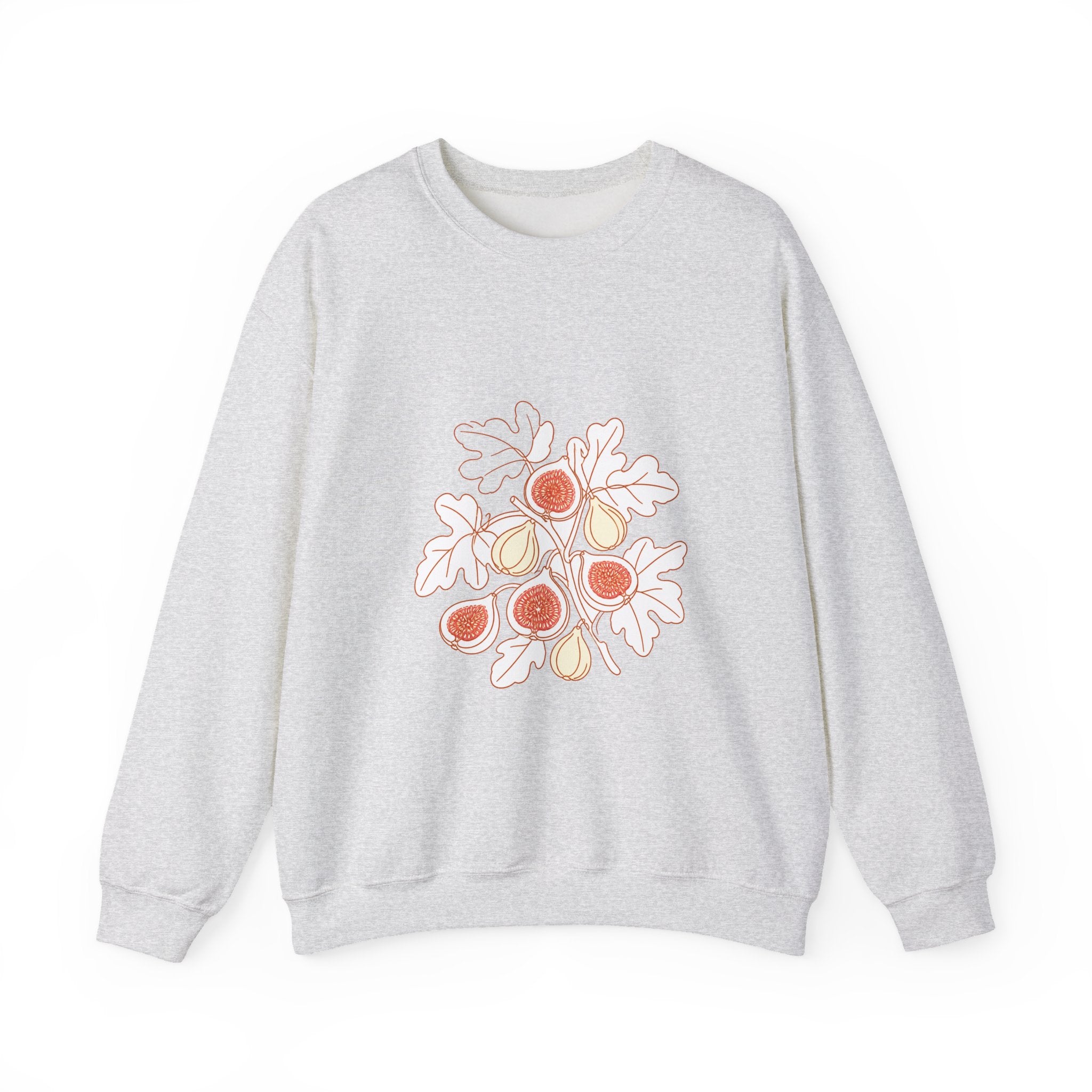 Matching Couple Sweatshirt - Olive Branch & Fig Matching Couple Premium Fleece Sweatshirt Minimalist Art His Hers Christmas Gift - Design B