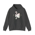 Matching Couple Sweatshirt - Raven & Swan Matching Couple Hooded Sweatshirt Minimalist Art His Hers Valentine Gift - Design B