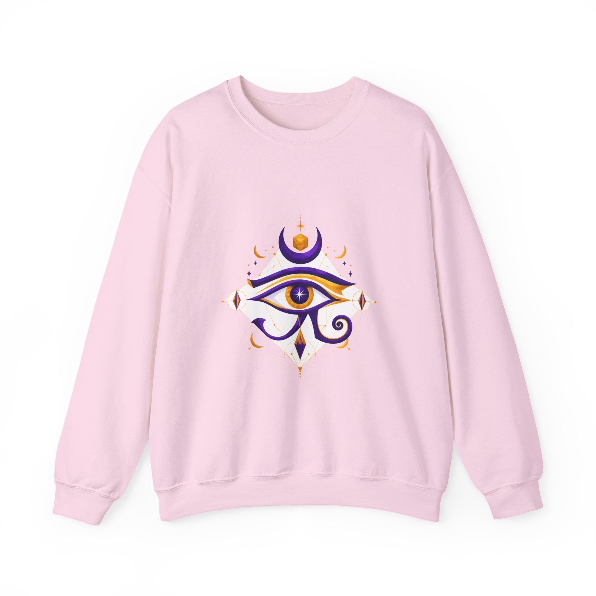 Matching Couple Sweatshirt - Eye of Ra & Horus Matching Couple Premium Fleece Sweatshirt Geometric Art His Hers Love Gift - Design B