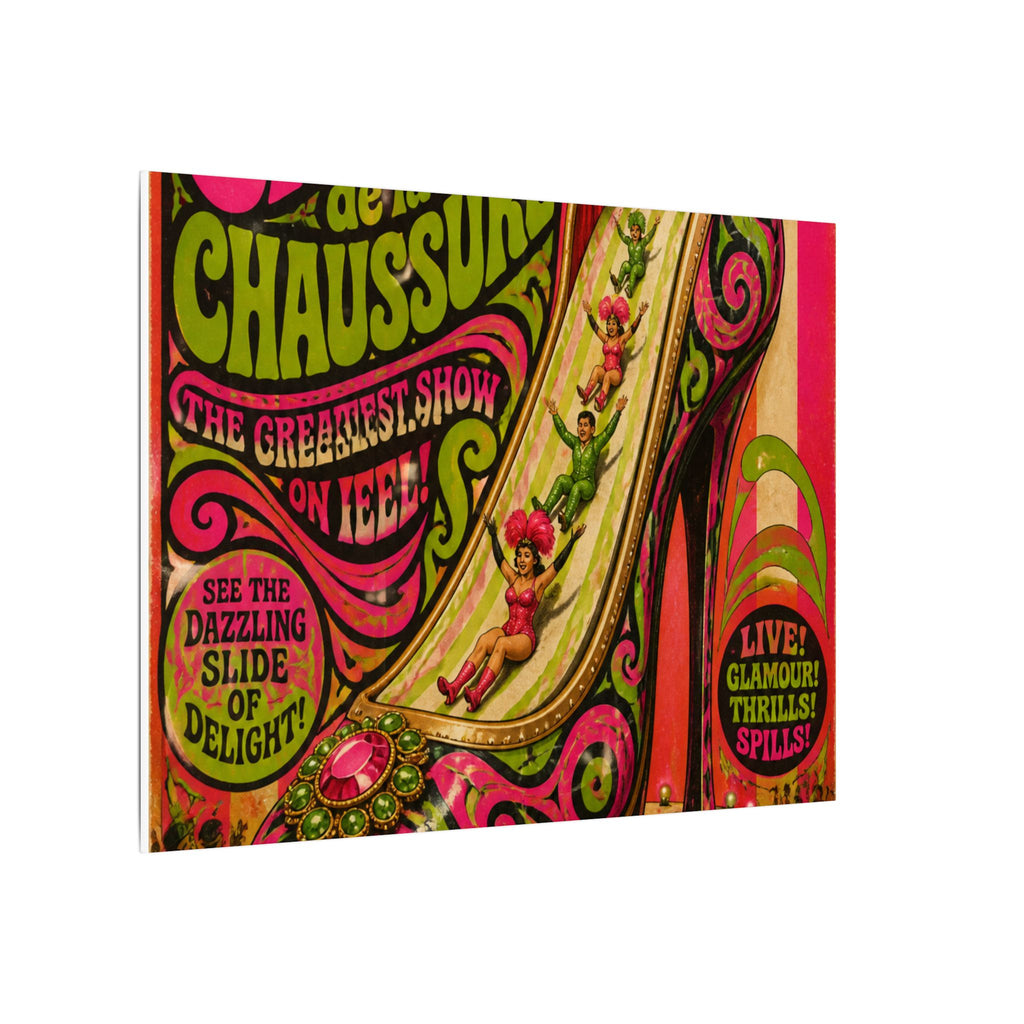 High Heel Slide Wall Art Canvas 24×36 Psychedelic Dining Room Decor Maximalist Print