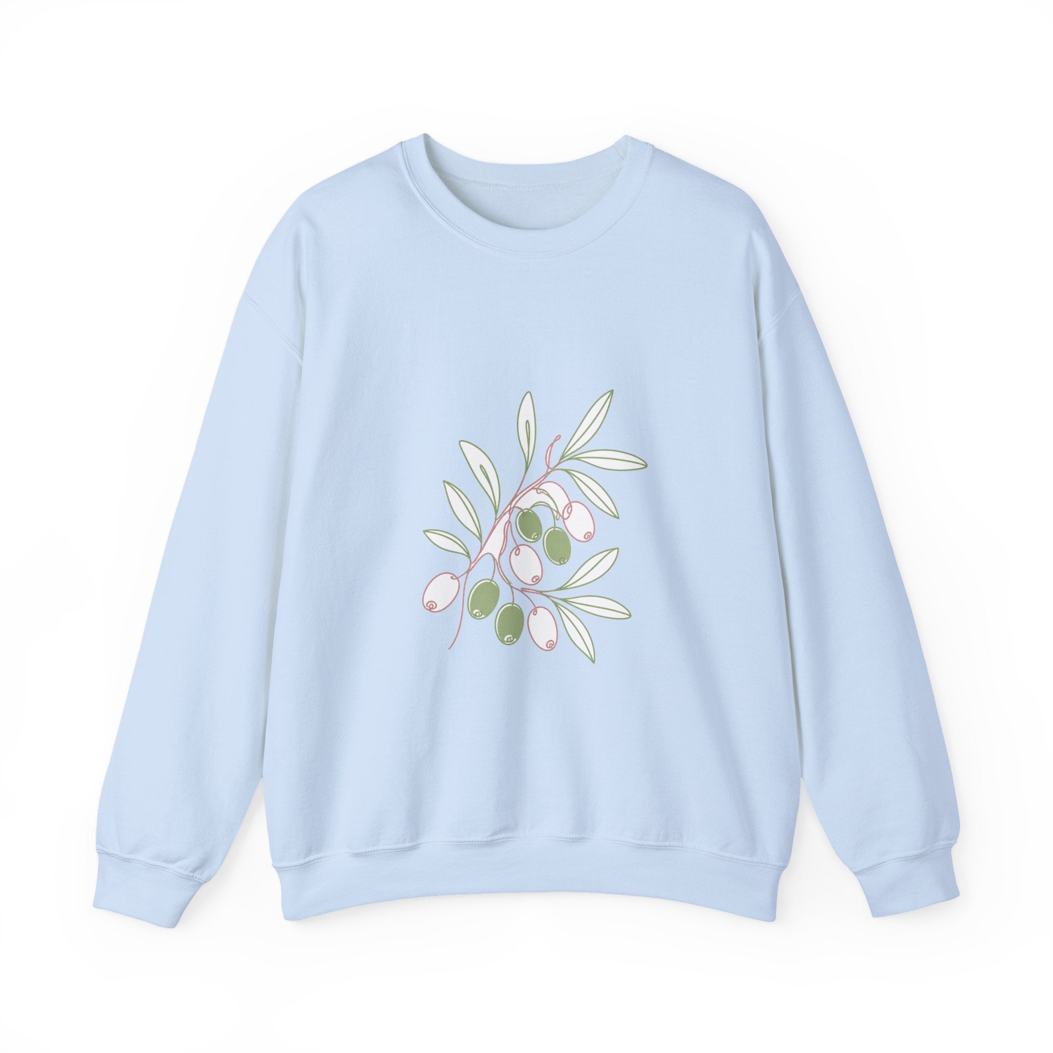 Matching Couple Sweatshirt - Olive Branch & Fig Matching Couple Comfort Colors Crew Minimalist Art His Hers Christmas Gift - Design A