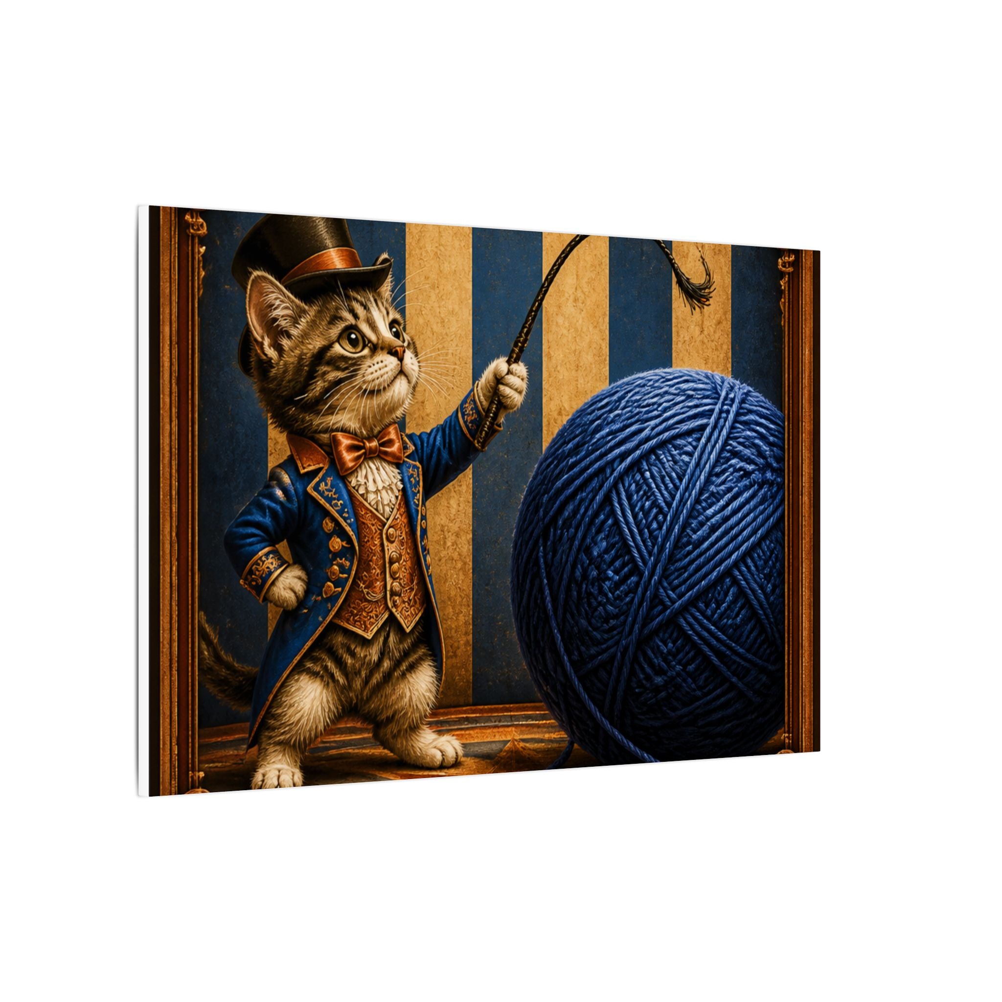 Cat Lion Tamer Wall Art Canvas 24×36 Baroque Studio Decor Maximalist Print