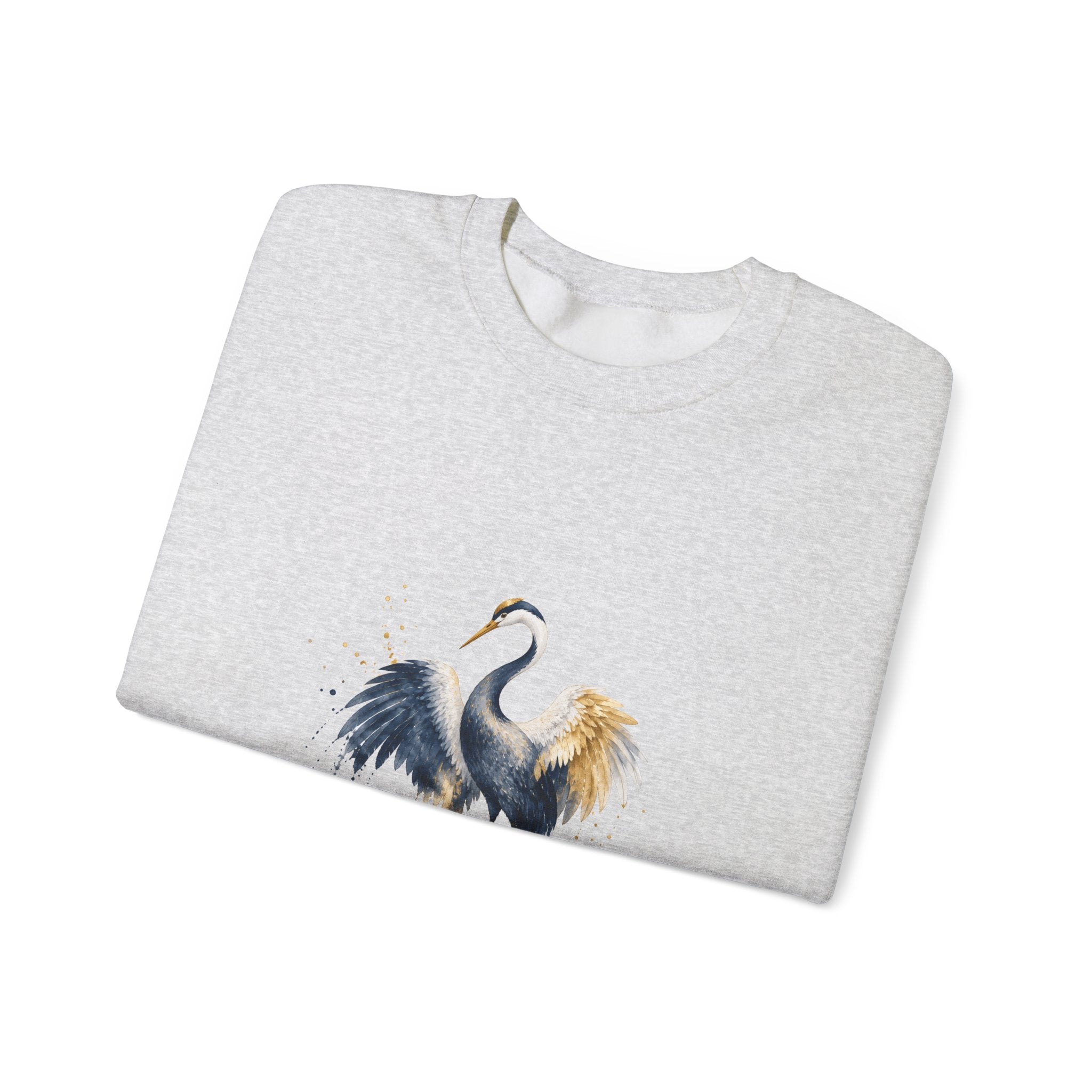 Matching Couple Sweatshirt - Tiger & Crane Matching Couple Crewneck Sweatshirt Watercolor Art His Hers Engagement Gift - Design B