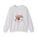 Matching Couple Sweatshirt - Storm & Rainbow Matching Couple Comfort Colors Crew Geometric Art His Hers Love Gift - Design B
