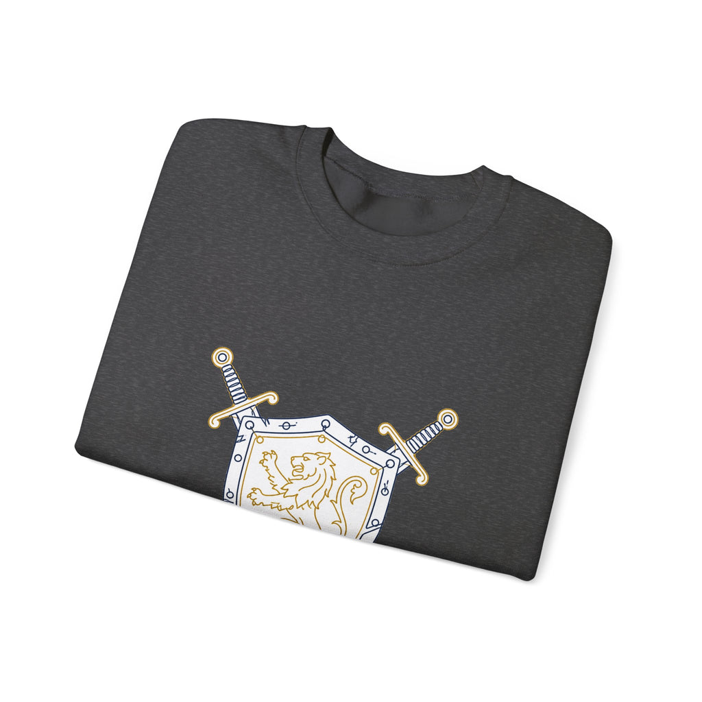 Matching Couple Sweatshirt - Crown & Shield Matching Couple Crewneck Sweatshirt Minimalist Art His Hers Valentine Gift - Design B