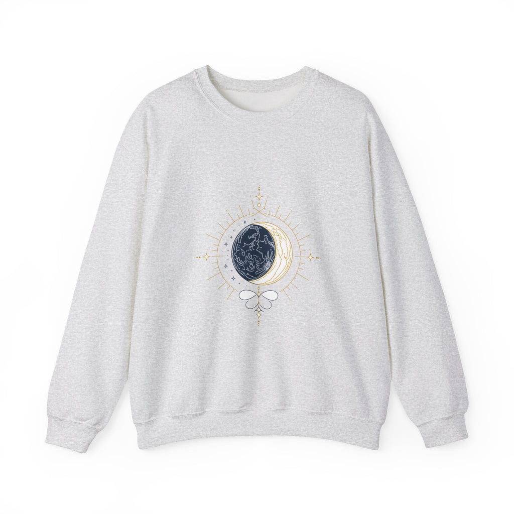 Matching Couple Sweatshirt - Solar & Lunar Eclipse Matching Couple Premium Fleece Sweatshirt Minimalist Art His Hers Christmas Gift - Design B