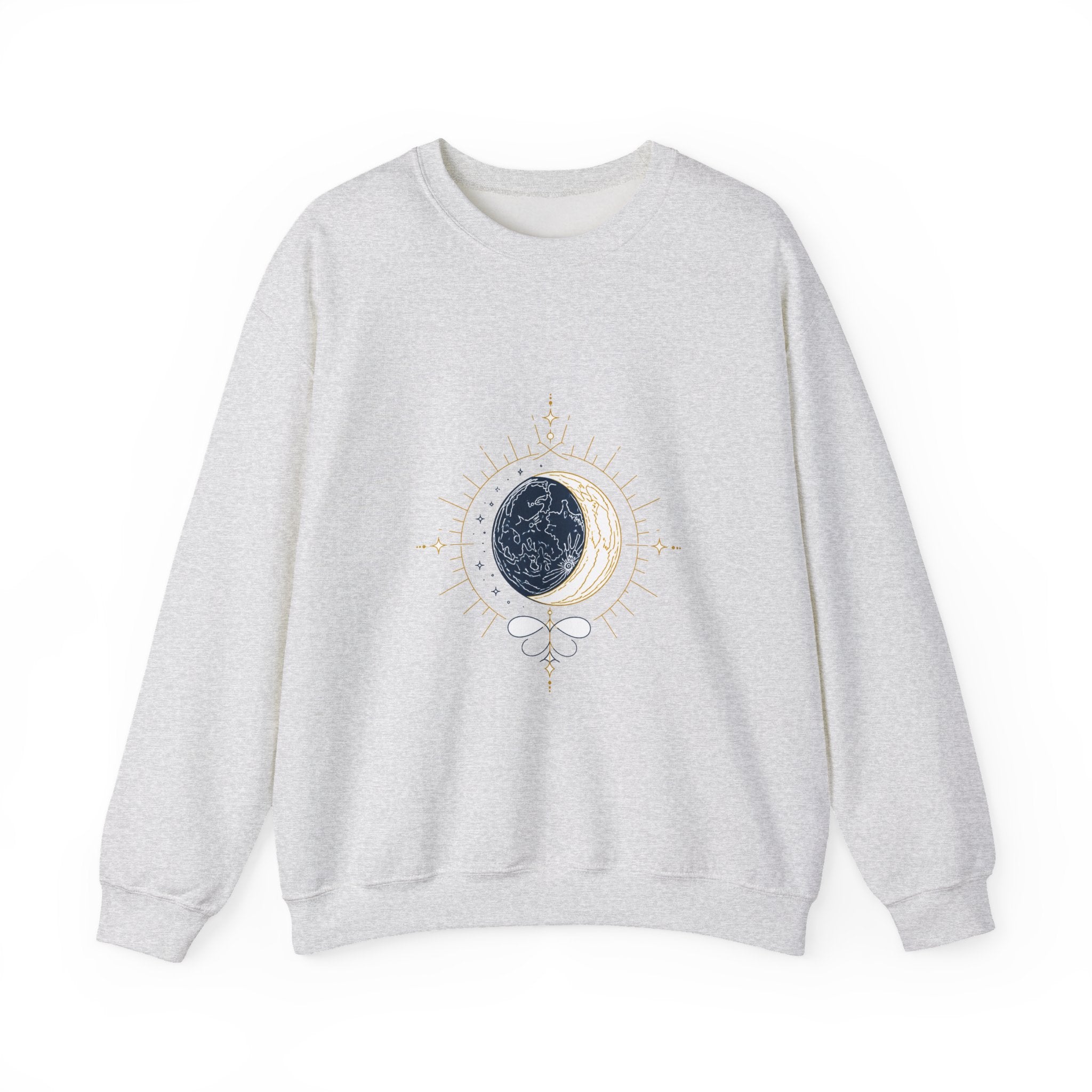 Matching Couple Sweatshirt - Solar & Lunar Eclipse Matching Couple Premium Fleece Sweatshirt Minimalist Art His Hers Christmas Gift - Design B