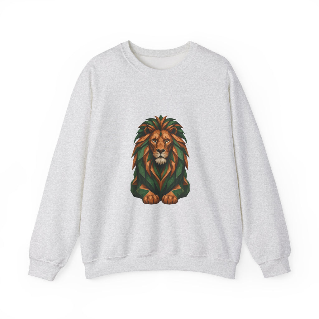 Matching Couple Sweatshirt - Lion & Lamb Matching Couple Comfort Colors Crew Geometric Art His Hers Love Gift - Design A