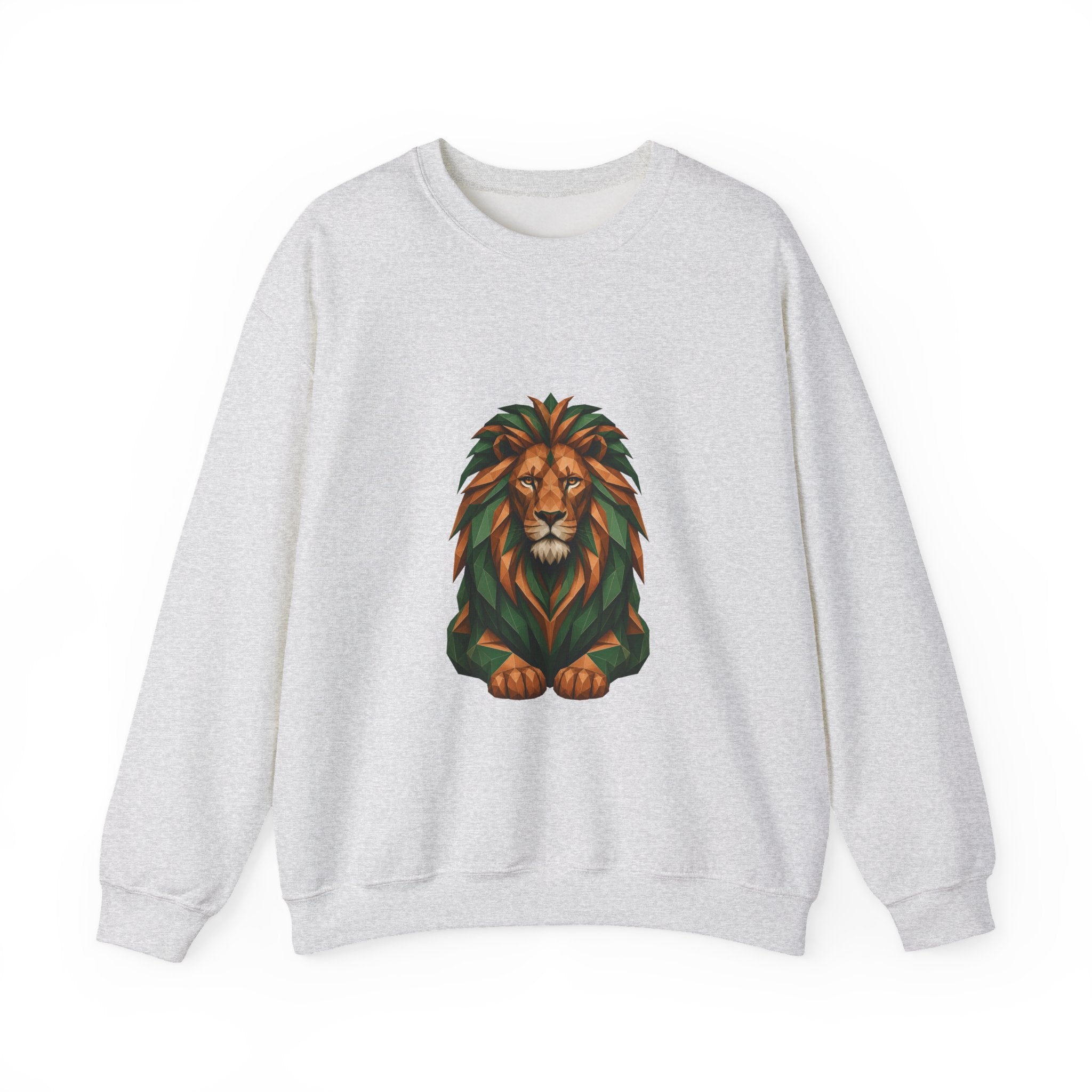 Matching Couple Sweatshirt - Lion & Lamb Matching Couple Comfort Colors Crew Geometric Art His Hers Love Gift - Design A