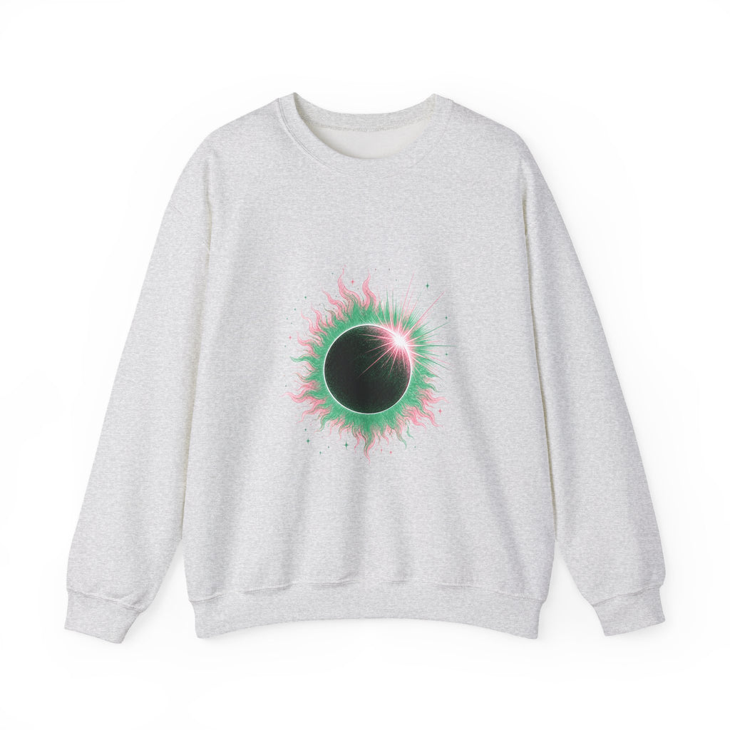 Matching Couple Sweatshirt - Solar & Lunar Eclipse Matching Couple Crewneck Sweatshirt Hand-Drawn Art His Hers Best Friend Gift - Design A