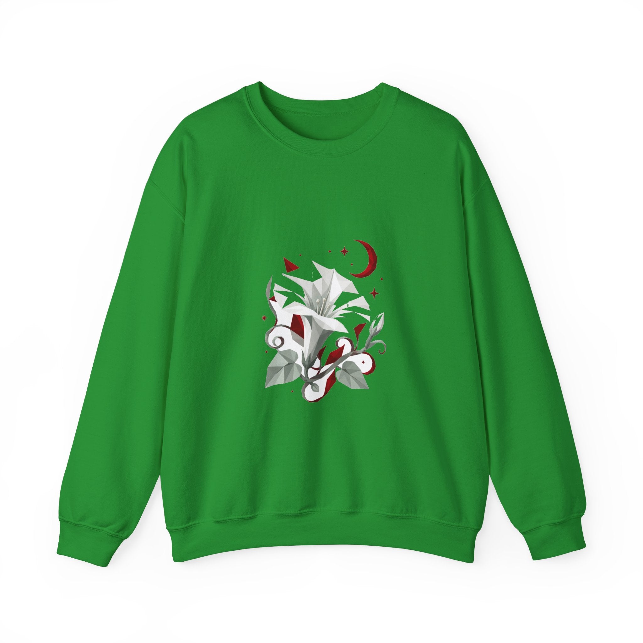Matching Couple Sweatshirt - Sunflower & Moonflower Matching Couple Comfort Colors Crew Geometric Art His Hers Love Gift - Design B