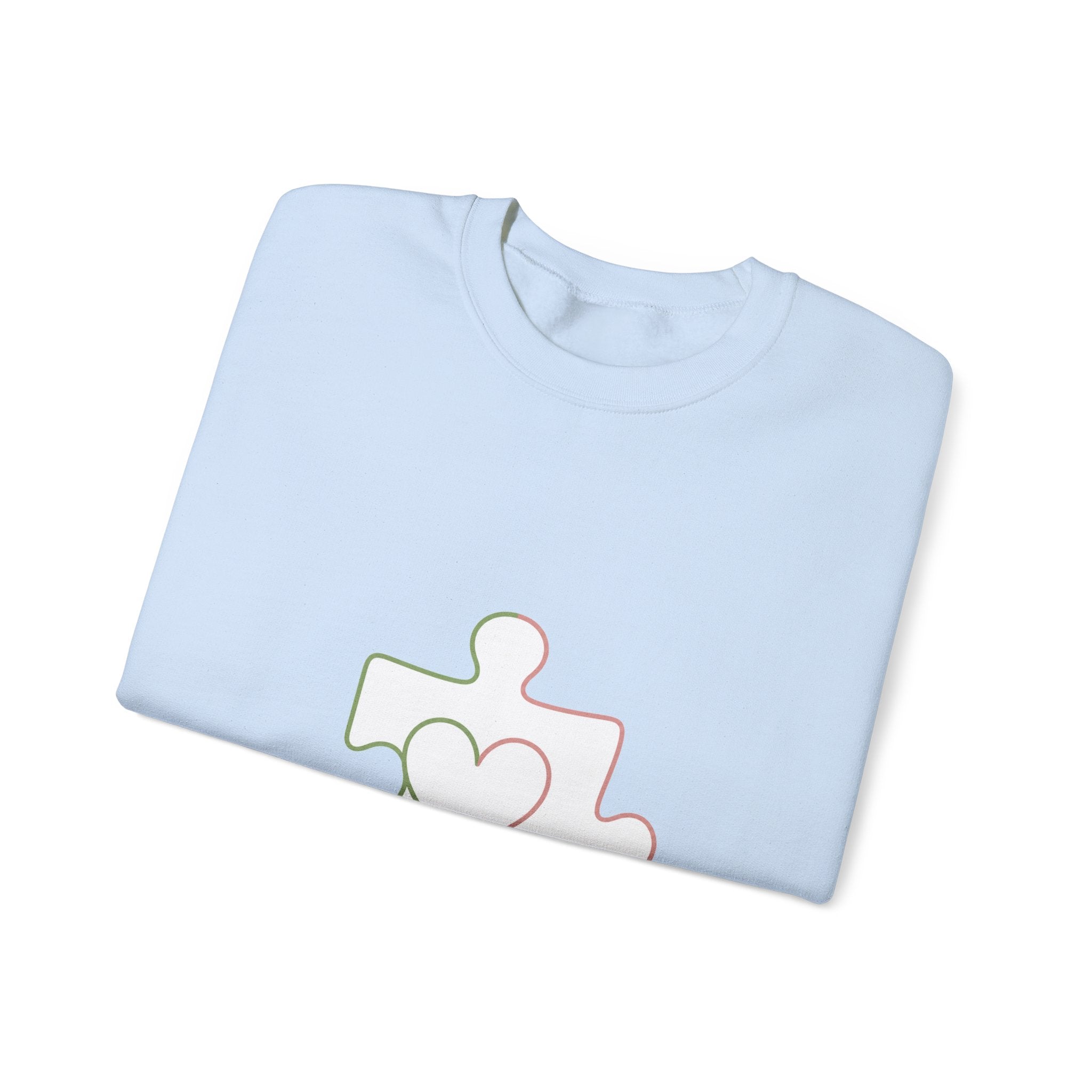 Matching Couple Sweatshirt - Puzzle Pieces Matching Couple Crewneck Sweatshirt Minimalist Art His Hers Valentine Gift - Design B