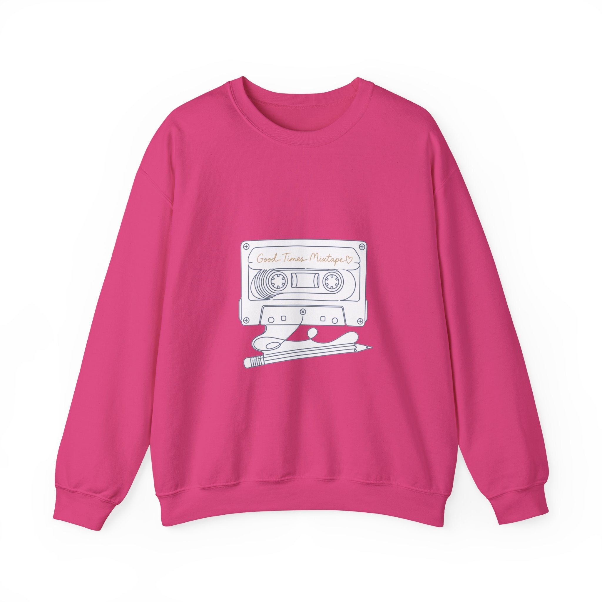 Matching Couple Sweatshirt - Vinyl & Cassette Matching Couple Crewneck Sweatshirt Minimalist Art His Hers Valentine Gift - Design B