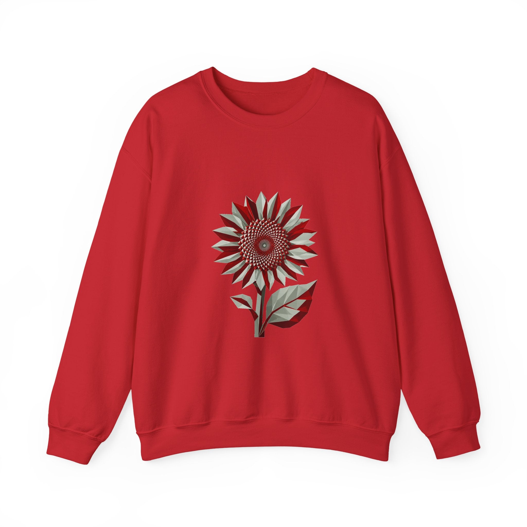 Matching Couple Sweatshirt - Sunflower & Moonflower Matching Couple Comfort Colors Crew Geometric Art His Hers Love Gift - Design A