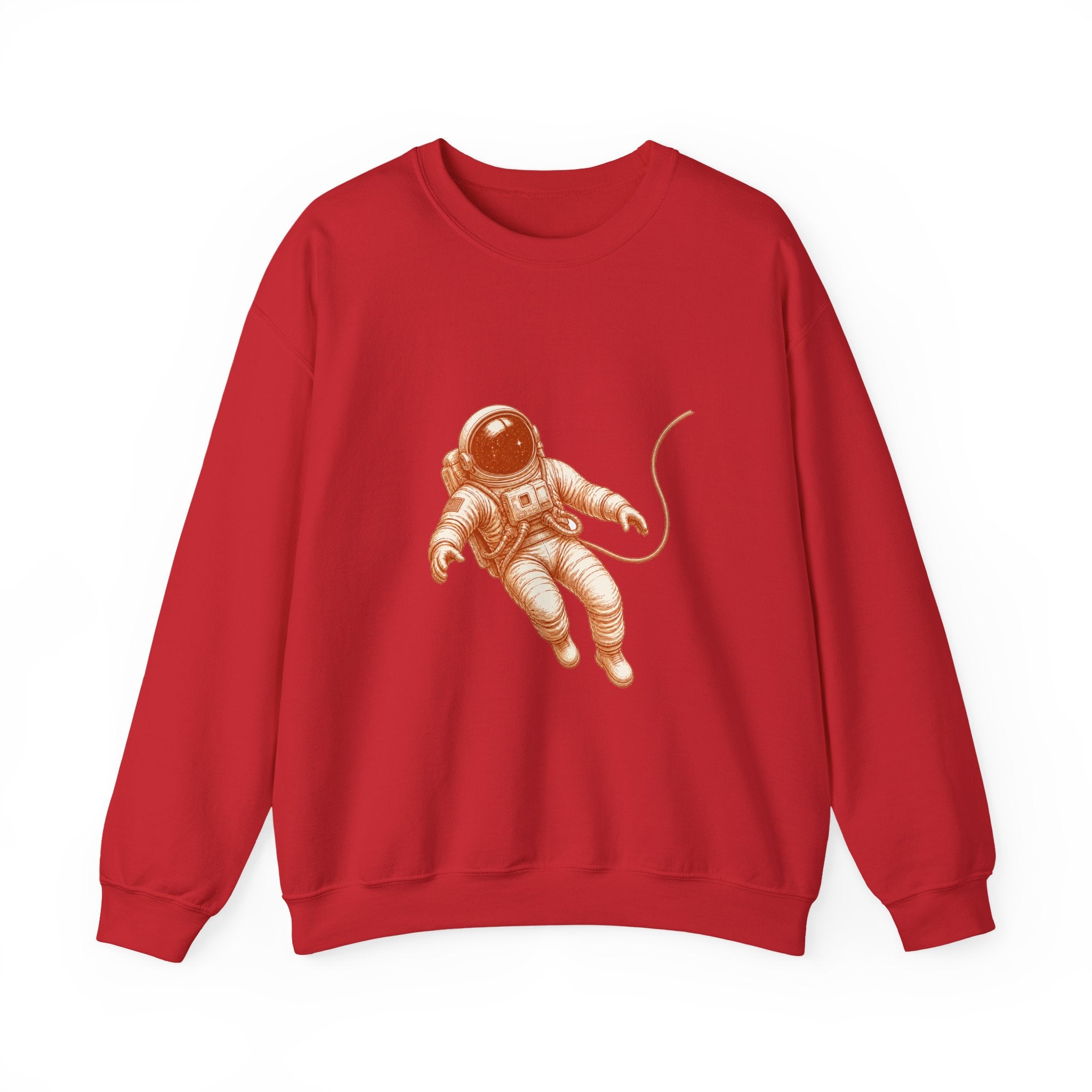 Matching Couple Sweatshirt - Astronaut & Planet Matching Couple Comfort Colors Crew Vintage Art His Hers Honeymoon Gift - Design A