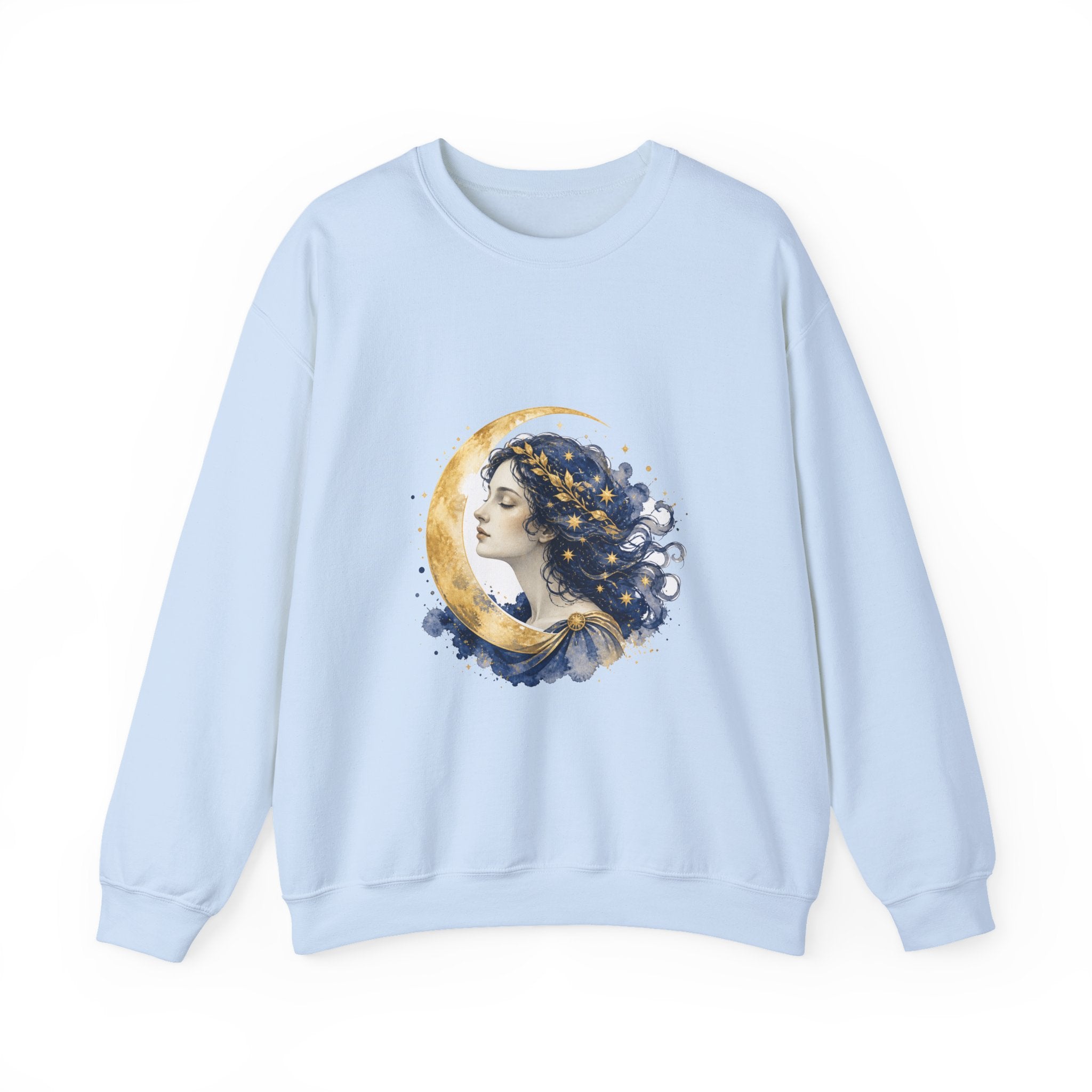 Matching Couple Sweatshirt - Helios & Selene Matching Couple Comfort Colors Crew Watercolor Art His Hers Birthday Gift - Design B