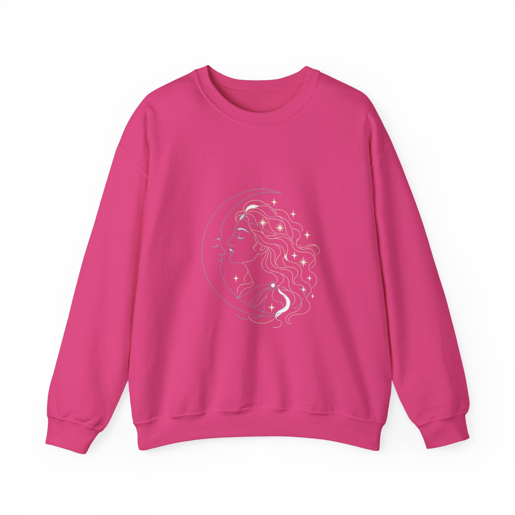 Matching Couple Sweatshirt - Helios & Selene Matching Couple Comfort Colors Crew Minimalist Art His Hers Christmas Gift - Design B