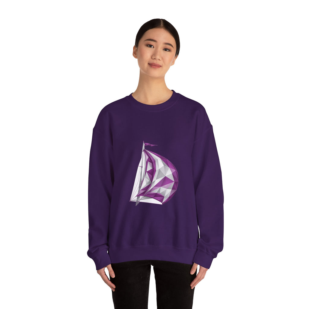 Matching Couple Sweatshirt - Anchor & Sail Matching Couple Comfort Colors Crew Geometric Art His Hers Love Gift - Design B