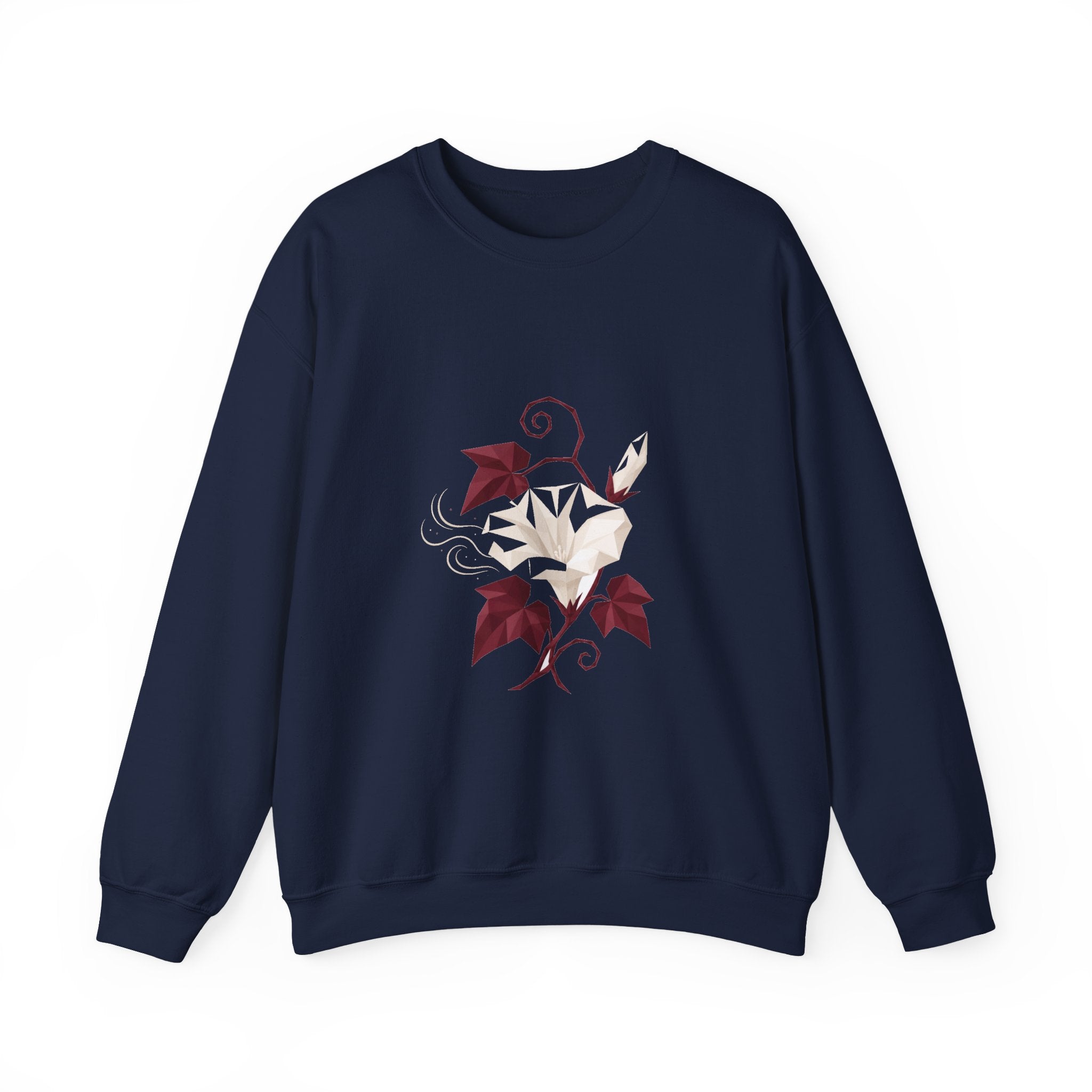 Matching Couple Sweatshirt - Sunflower & Moonflower Matching Couple Premium Fleece Sweatshirt Geometric Art His Hers Love Gift - Design B