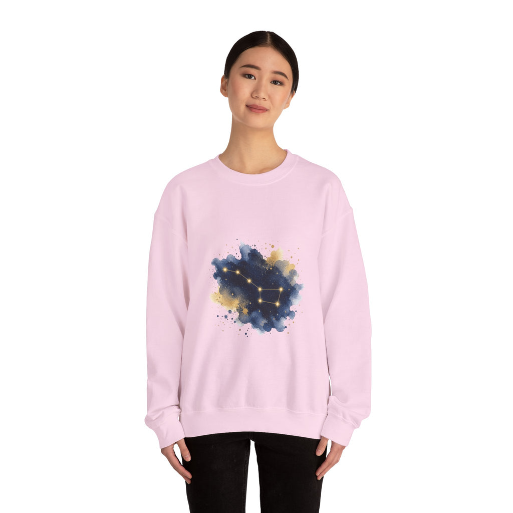 Matching Couple Sweatshirt - Big & Little Dipper Matching Couple Comfort Colors Crew Watercolor Art His Hers Birthday Gift - Design A