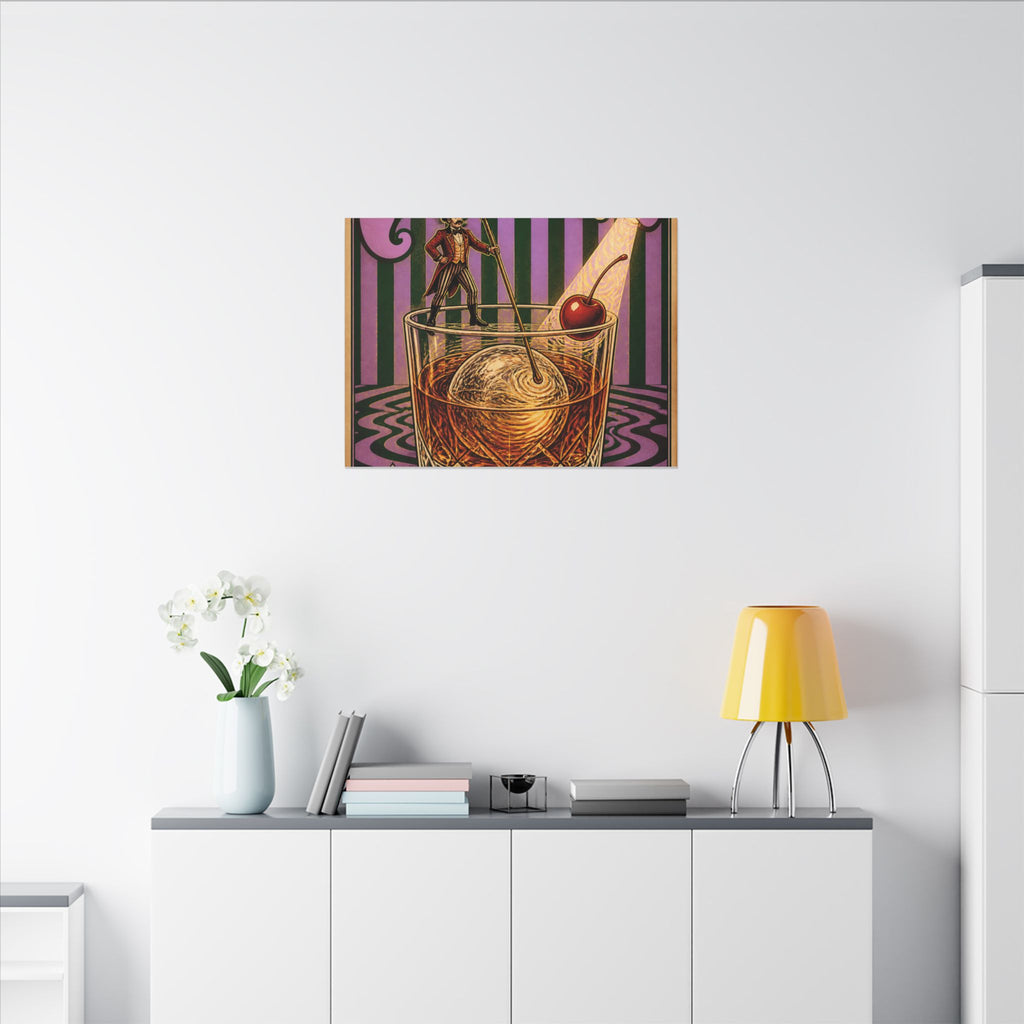 Old Fashioned Ringmaster Wall Art Canvas 24×36 Psychedelic Dining Room Decor Maximalist Print