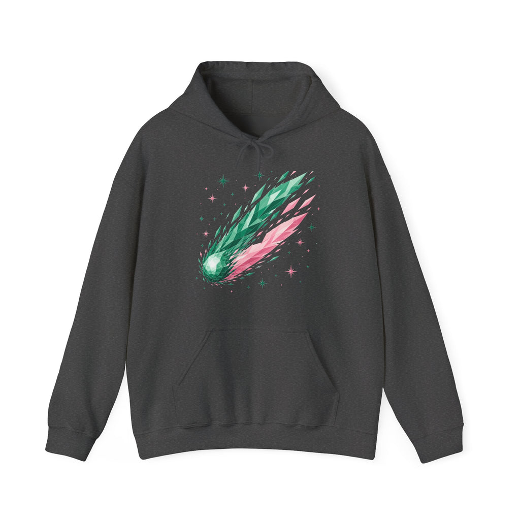 Matching Couple Sweatshirt - Comet & Asteroid Matching Couple Hooded Sweatshirt Geometric Art His Hers Couple Gift - Design A