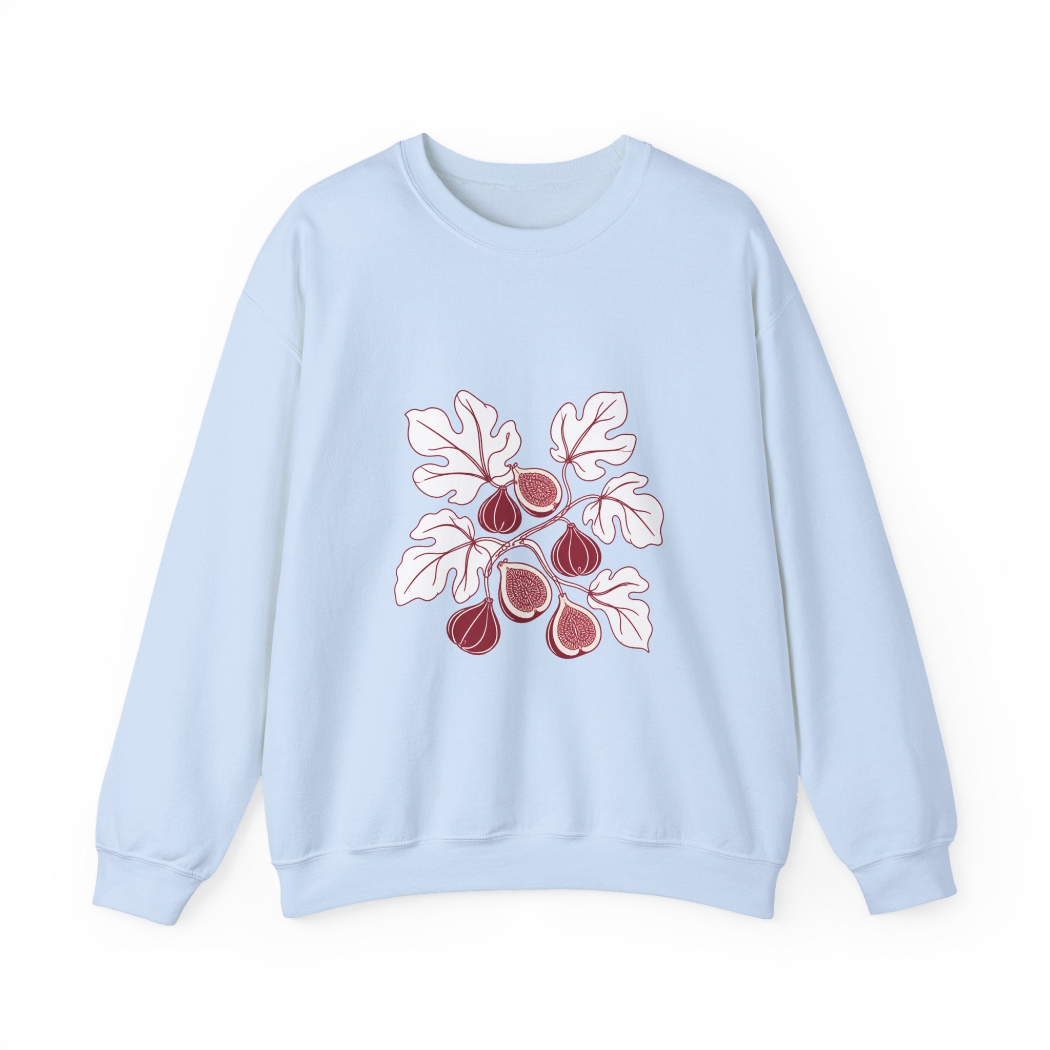 Matching Couple Sweatshirt - Olive Branch & Fig Matching Couple Crewneck Sweatshirt Minimalist Art His Hers Valentine Gift - Design B