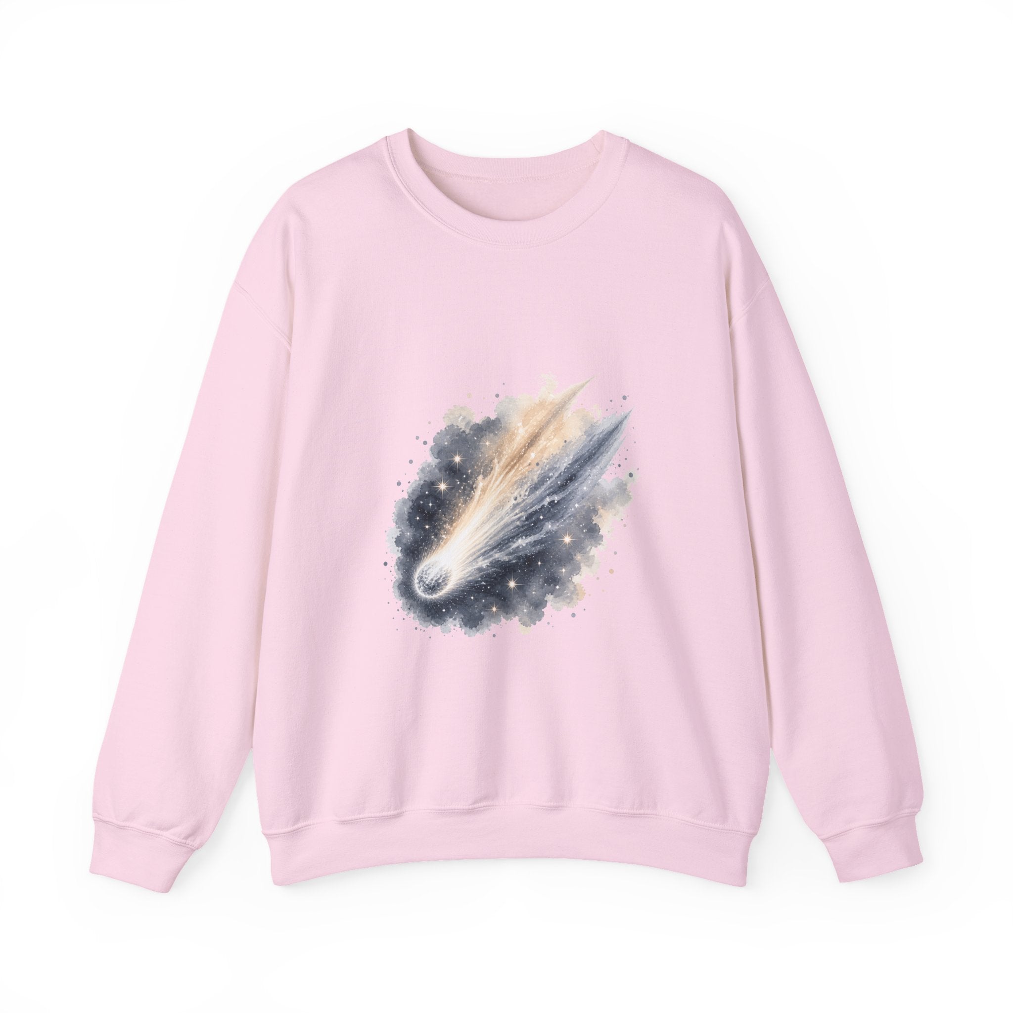 Matching Couple Sweatshirt - Comet & Asteroid Matching Couple Comfort Colors Crew Watercolor Art His Hers Birthday Gift - Design A