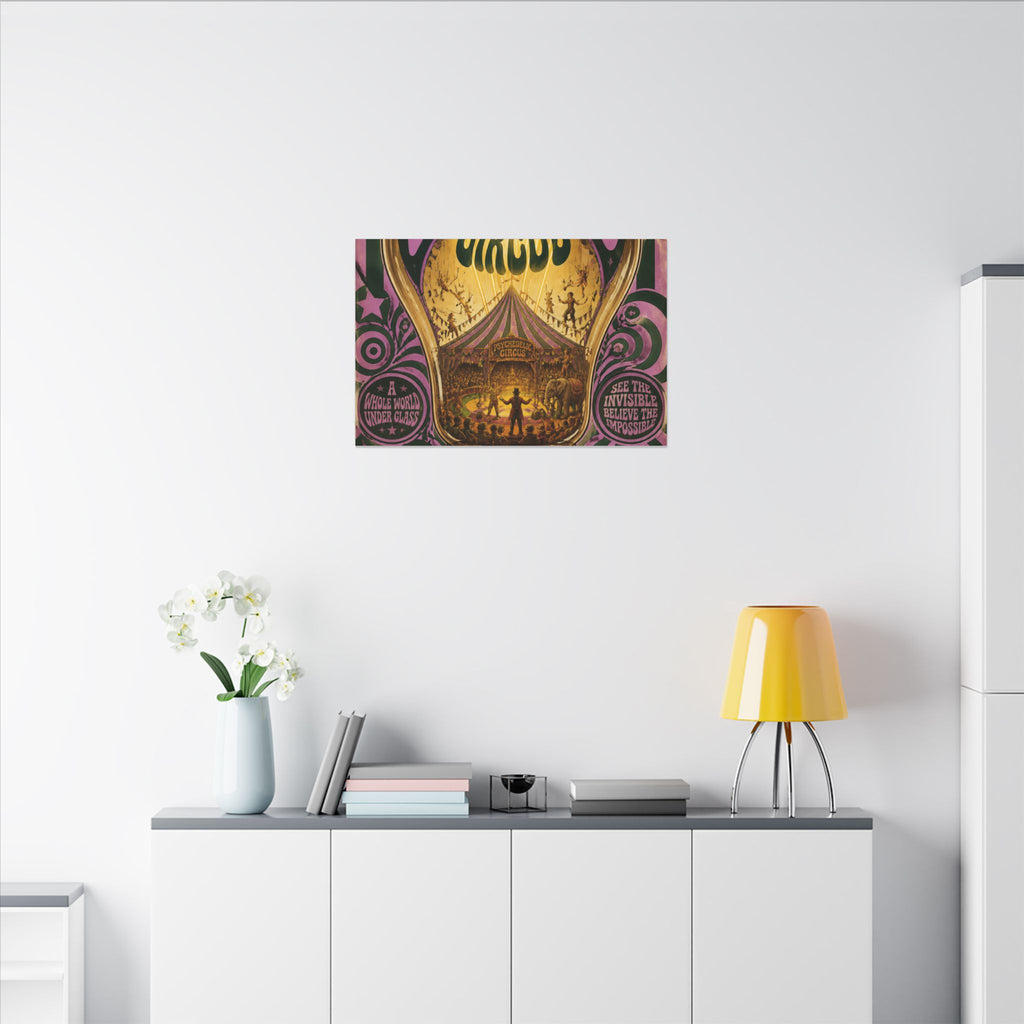 Light Bulb Circus Wall Art Canvas 16×20 Psychedelic Cafe Decor Maximalist Print