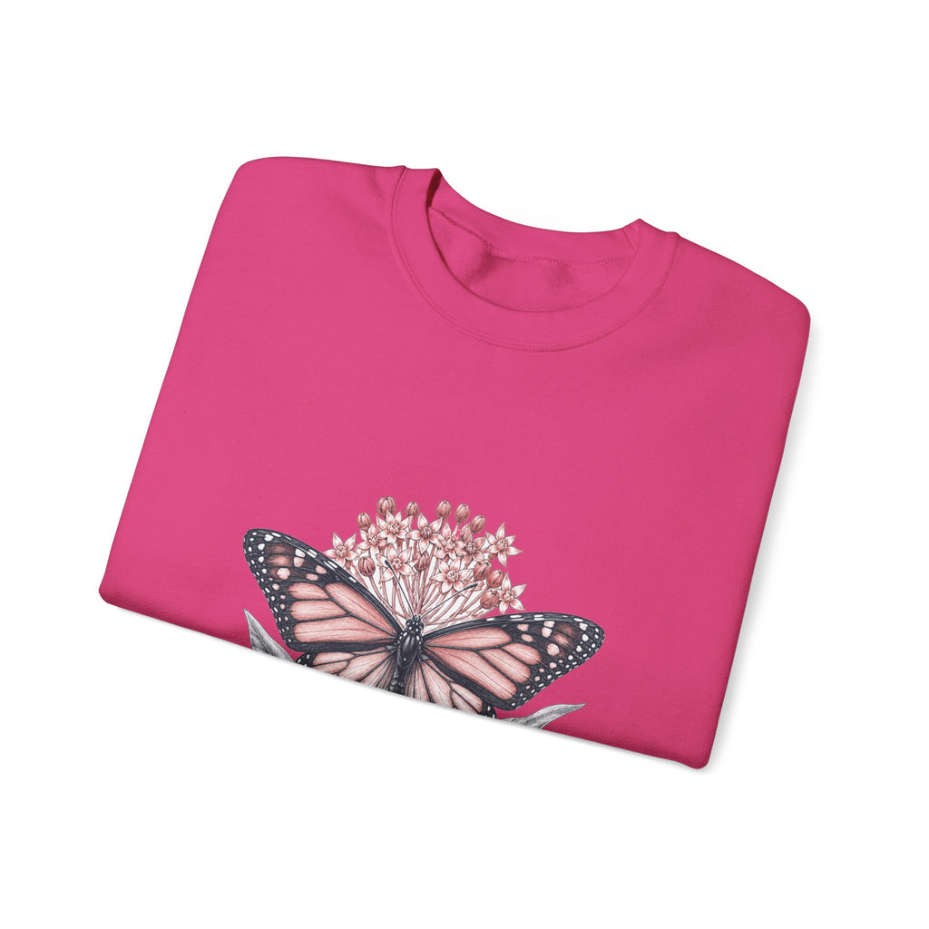 Matching Couple Sweatshirt - Butterfly & Moth Matching Couple Comfort Colors Crew Hand-Drawn Art His Hers Anniversary Gift - Design A