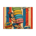 Macaron Balancing Tower Wall Art Canvas 24×36 Pop Art Restaurant Decor Maximalist Print