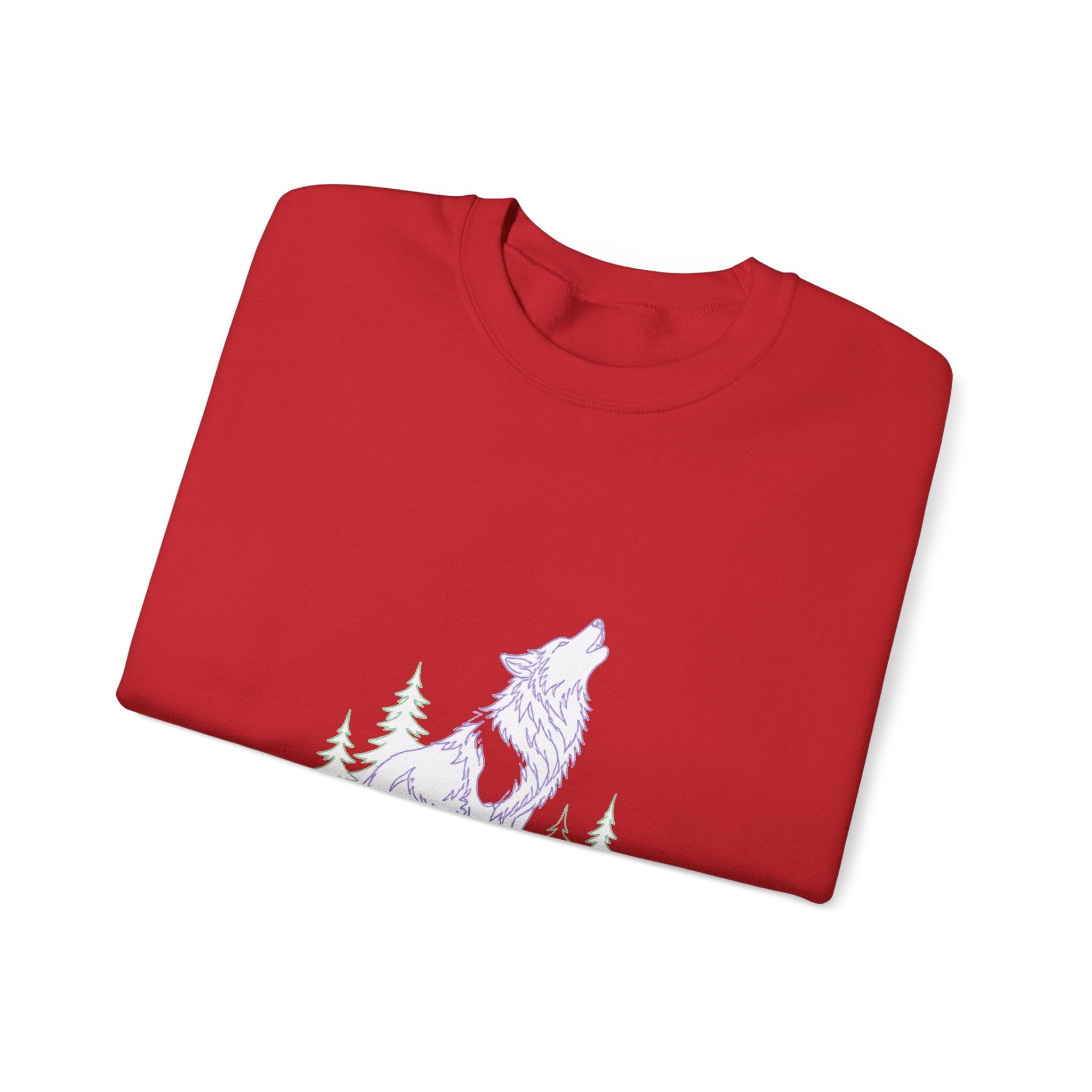 Matching Couple Sweatshirt - Wolf & Dove Matching Couple Premium Fleece Sweatshirt Minimalist Art His Hers Christmas Gift - Design A