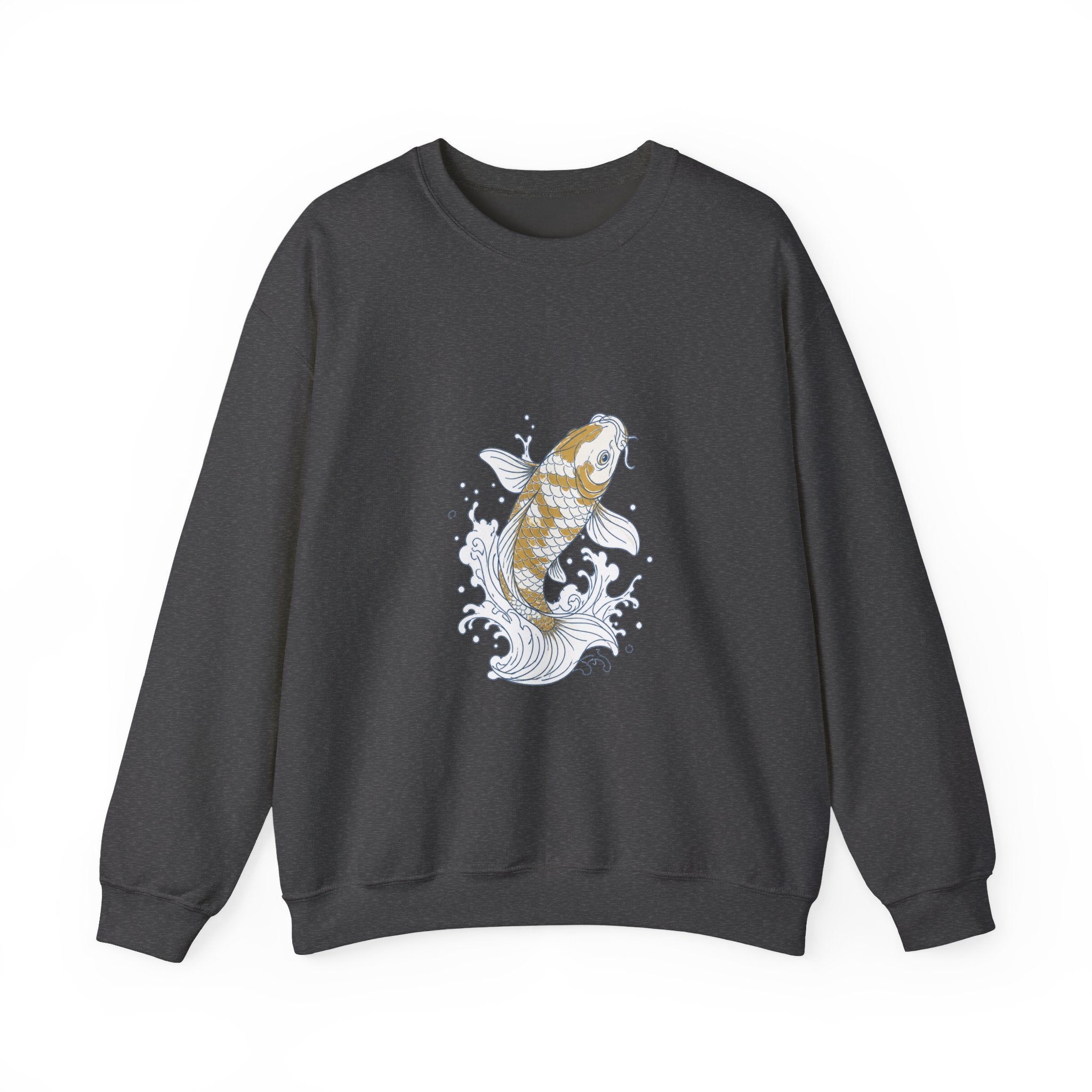 Matching Couple Sweatshirt - Koi Fish Yin Yang Matching Couple Crewneck Sweatshirt Minimalist Art His Hers Valentine Gift - Design A