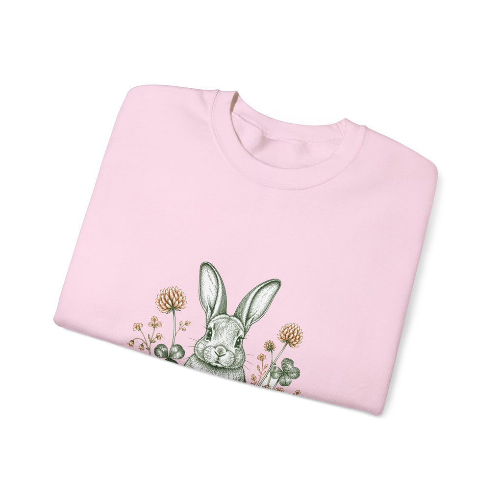 Matching Couple Sweatshirt - Fox & Rabbit Matching Couple Comfort Colors Crew Hand-Drawn Art His Hers Anniversary Gift - Design B