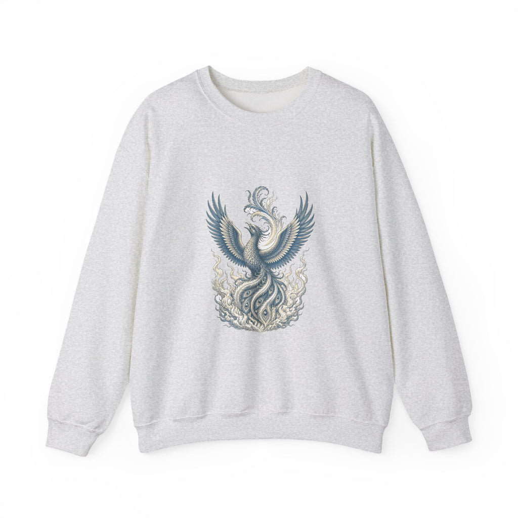 Matching Couple Sweatshirt - Dragon & Phoenix Matching Couple Crewneck Sweatshirt Vintage Art His Hers Wedding Gift - Design B