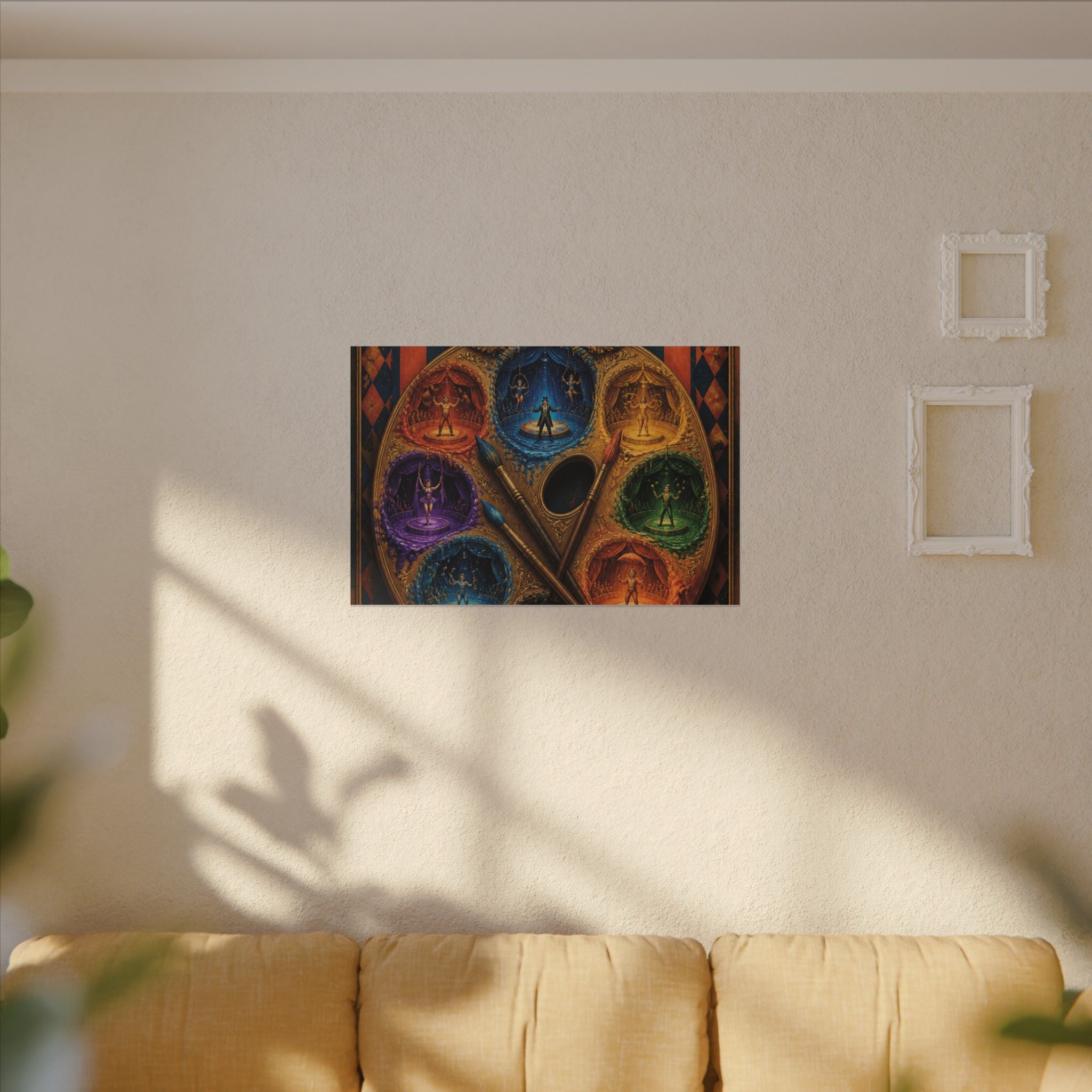 Paint Palette Stage Wall Art Canvas 16×20 Baroque Home Office Decor Maximalist Print