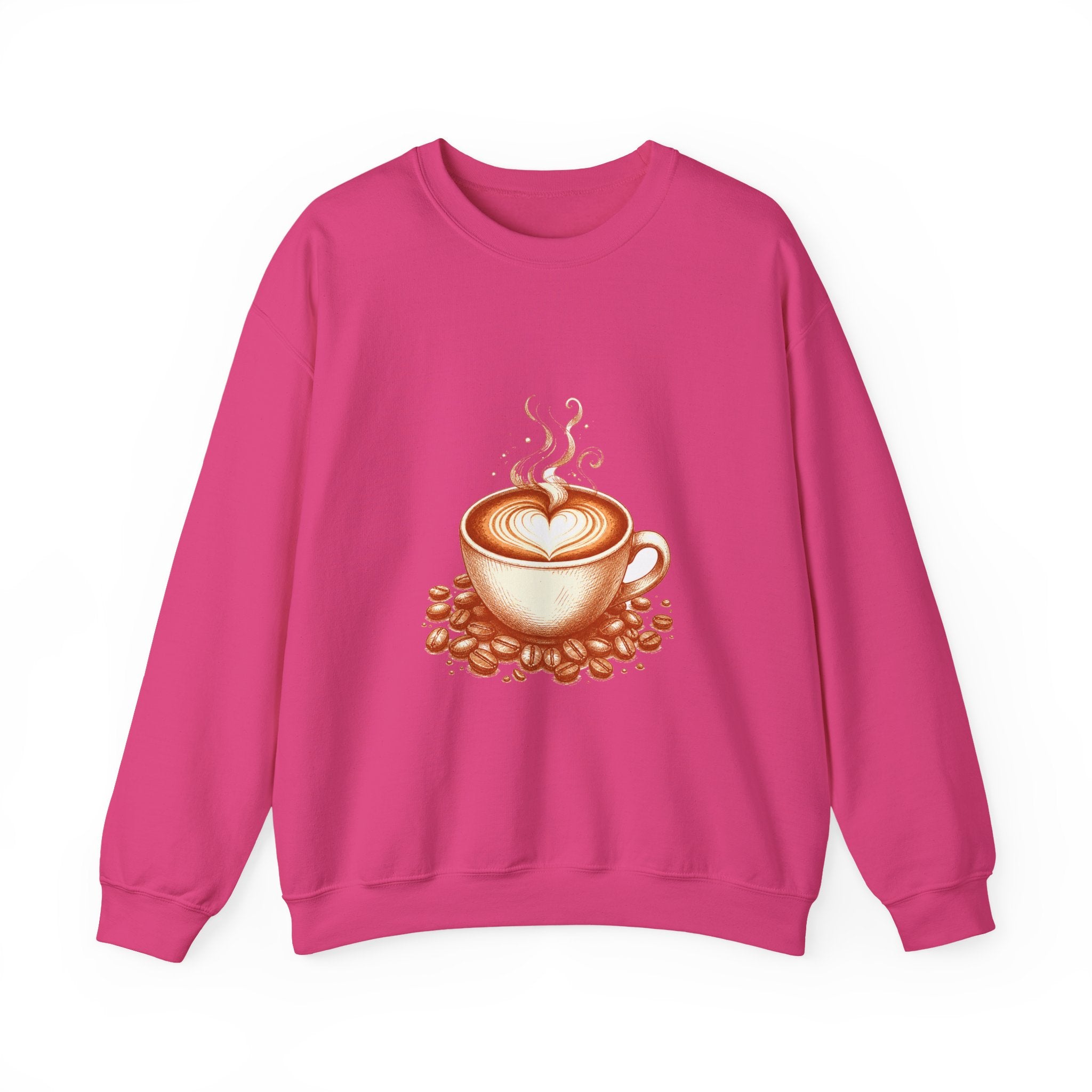 Matching Couple Sweatshirt - Coffee & Tea Matching Couple Crewneck Sweatshirt Hand-Drawn Art His Hers Best Friend Gift - Design A