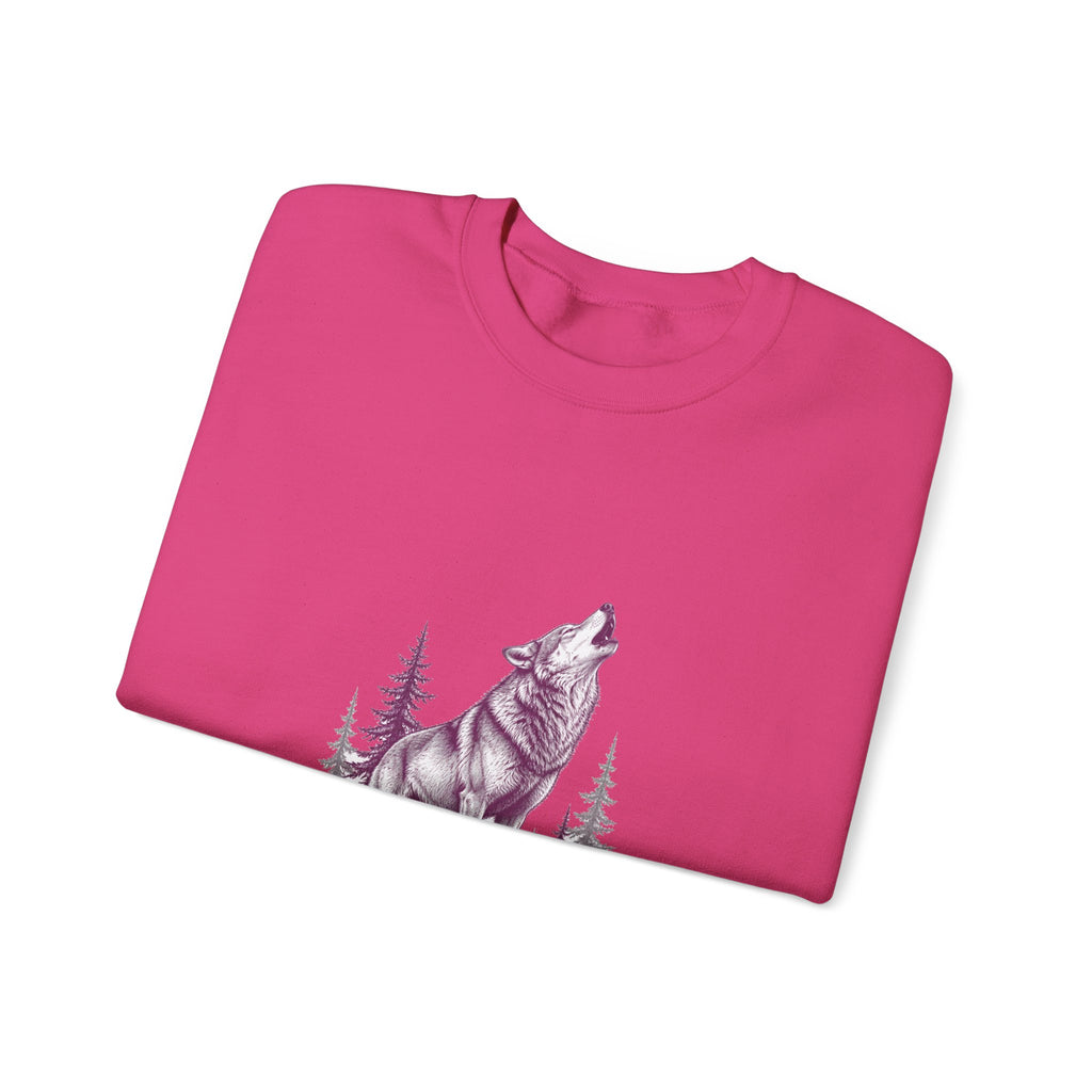 Matching Couple Sweatshirt - Wolf & Dove Matching Couple Comfort Colors Crew Hand-Drawn Art His Hers Anniversary Gift - Design A