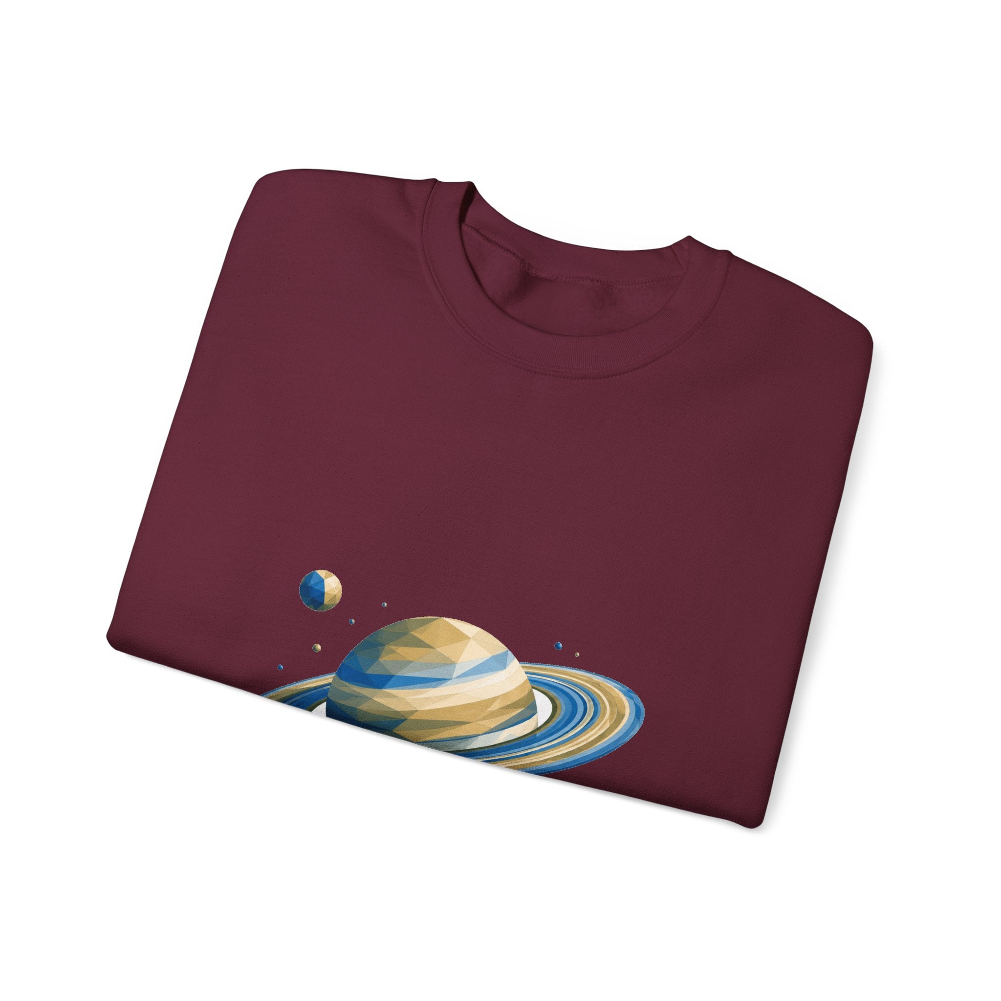 Matching Couple Sweatshirt - Saturn & Jupiter Matching Couple Premium Fleece Sweatshirt Geometric Art His Hers Love Gift - Design A