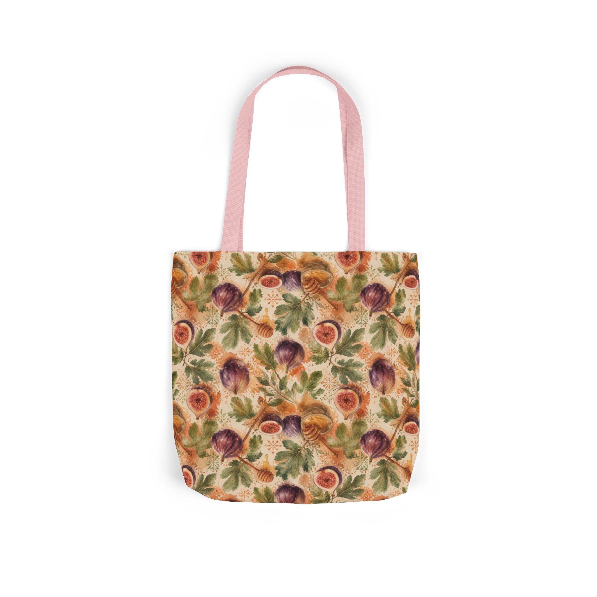 Ripe Figs Canvas Tote Bag Mediterranean Kitchen Watercolor Splash Design Italian Cottagecore Gift