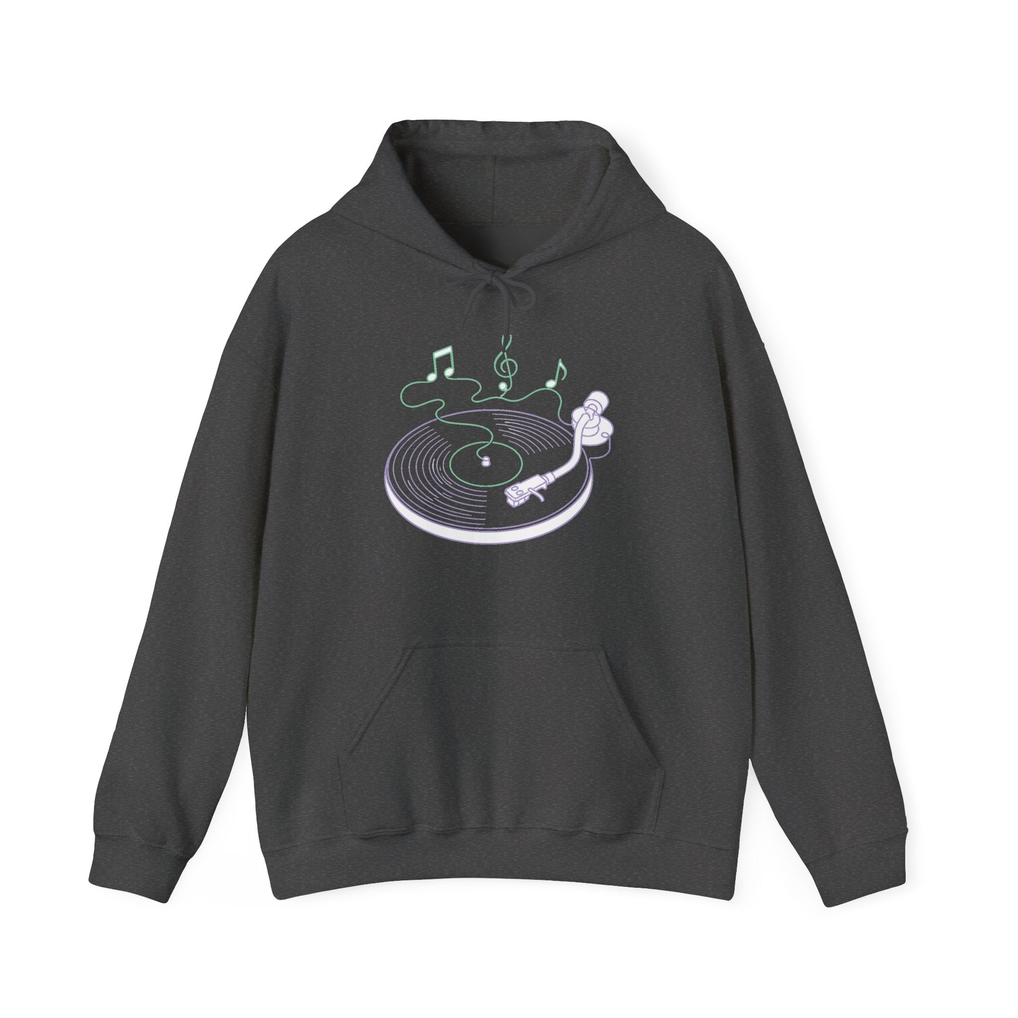 Matching Couple Sweatshirt - Vinyl & Cassette Matching Couple Hooded Sweatshirt Minimalist Art His Hers Valentine Gift - Design A