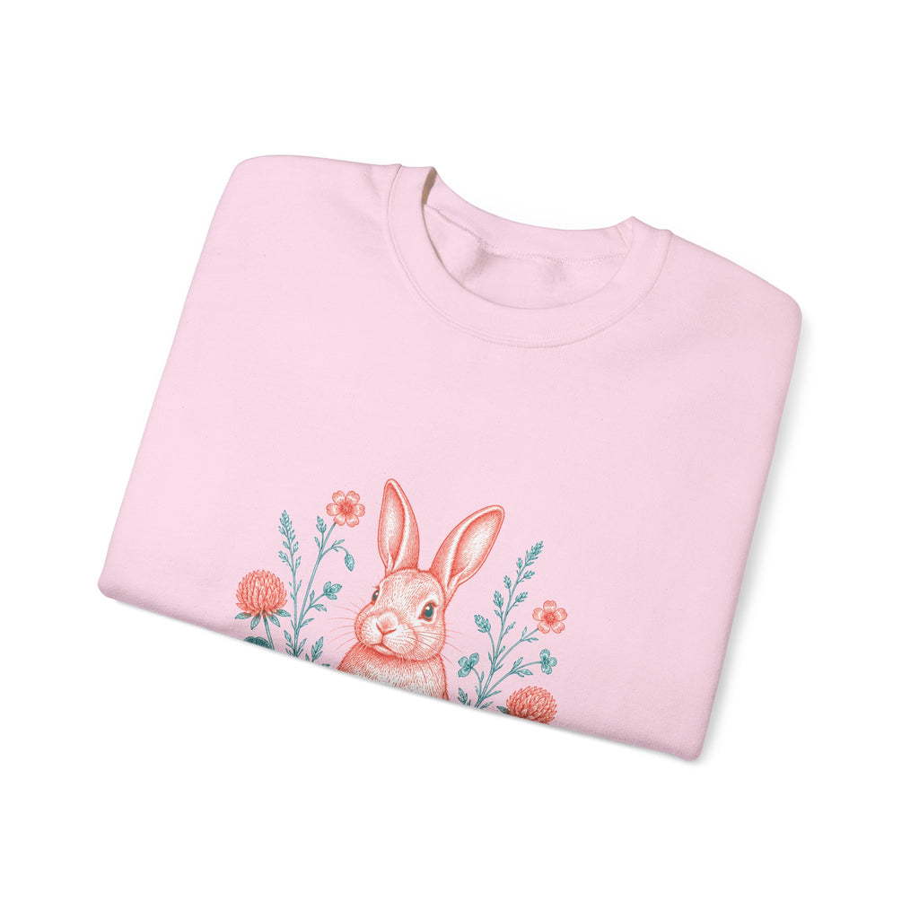 Matching Couple Sweatshirt - Fox & Rabbit Matching Couple Premium Fleece Sweatshirt Vintage Art His Hers Honeymoon Gift - Design B